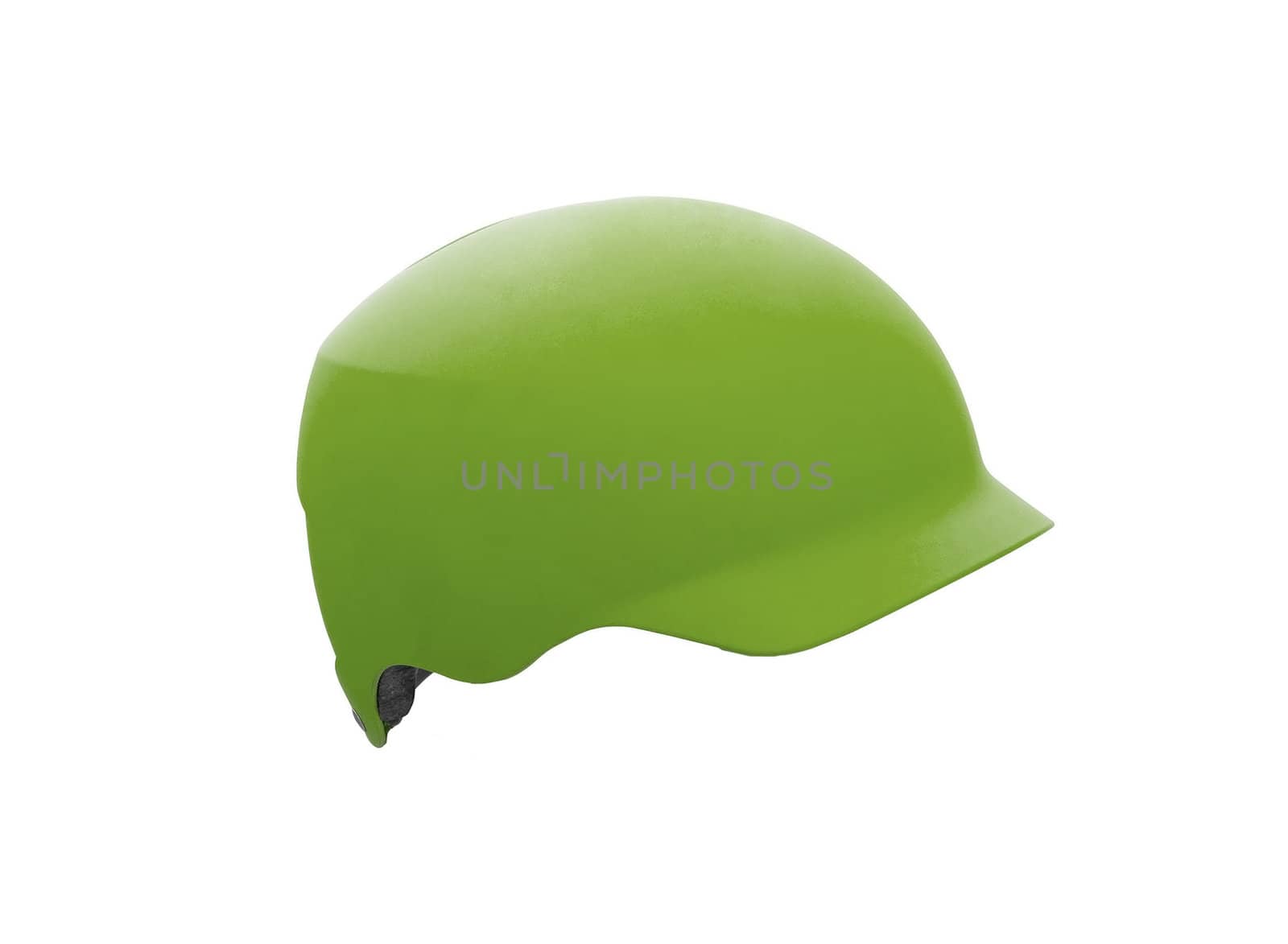 Green helmet isolated on white