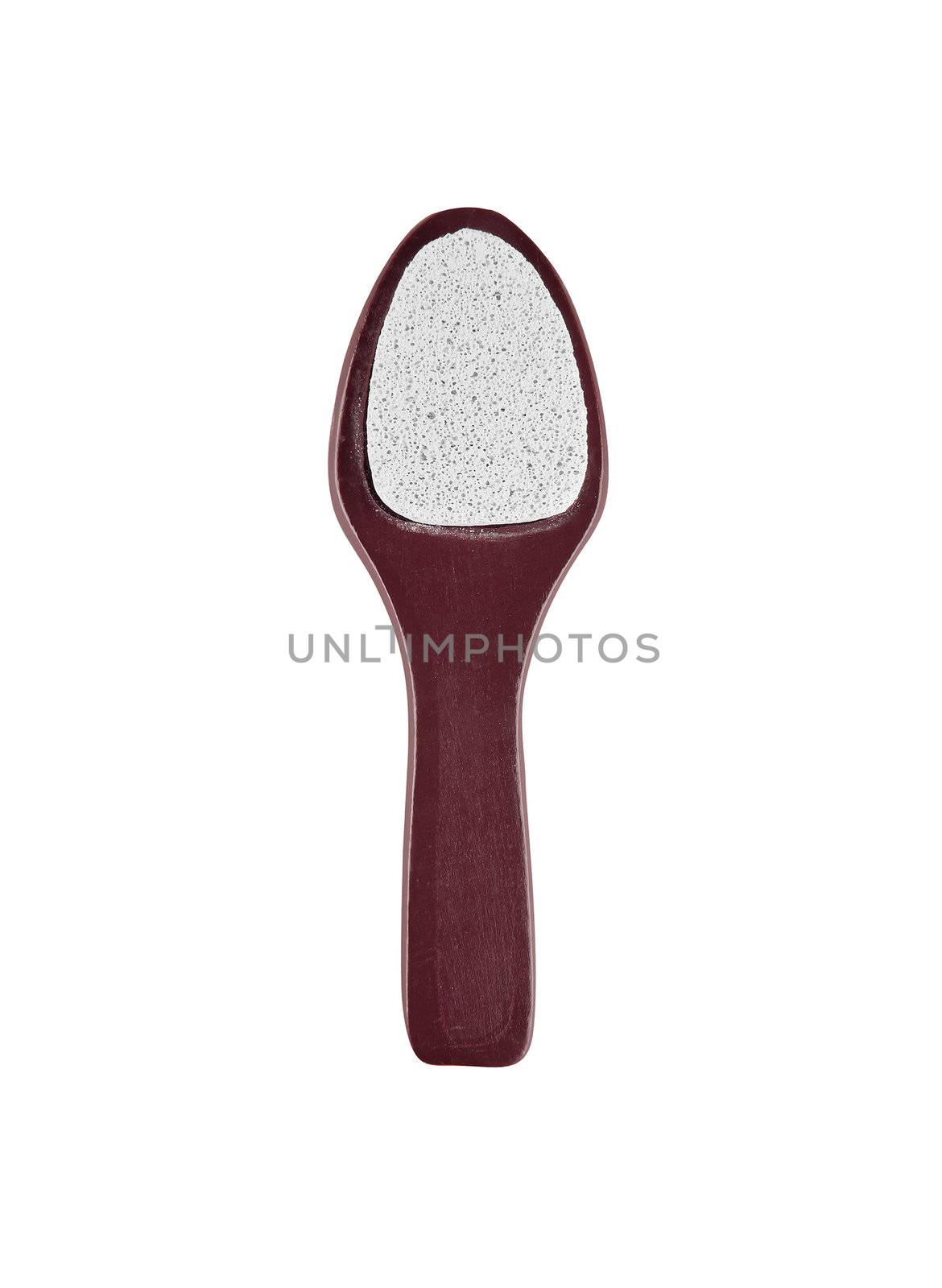 Foot hygiene tool isolated on pure white background