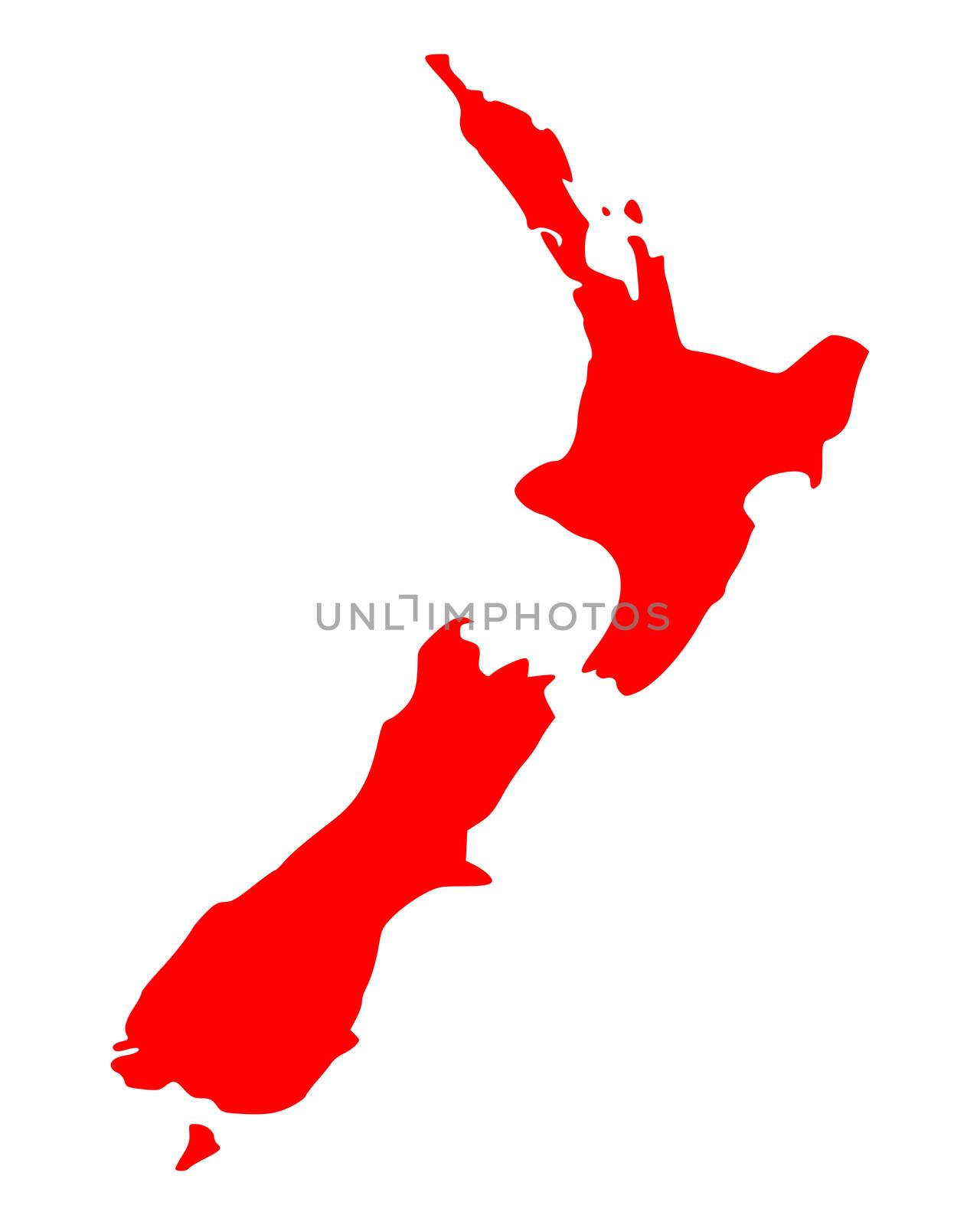 Map of New Zealand