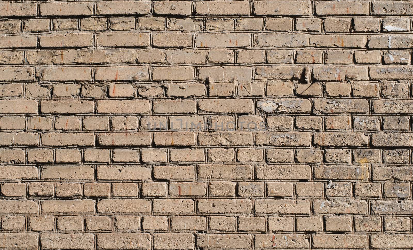 Aged brick wall background. High resolution texture