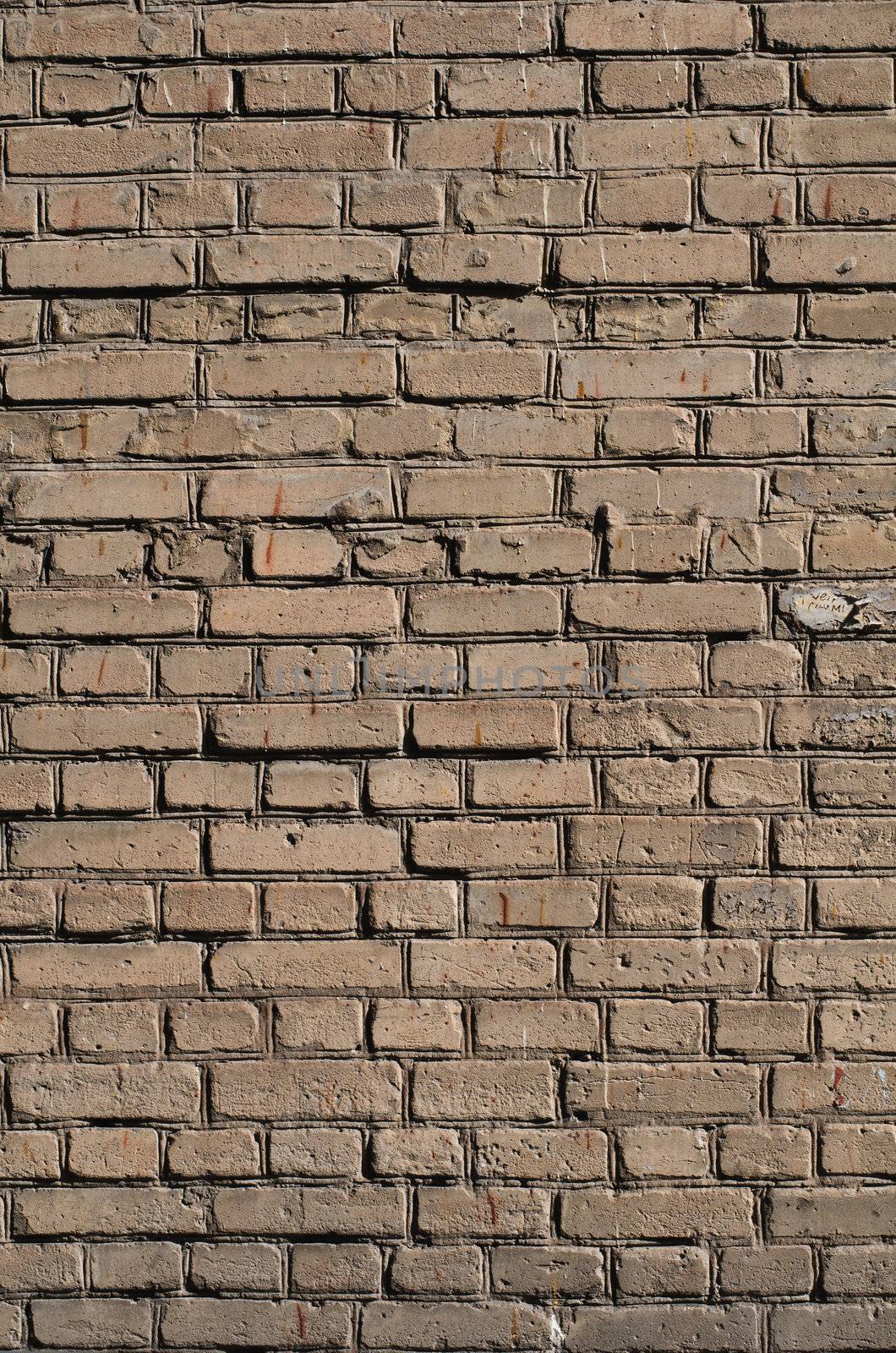 Aged brick wall background by nvelichko