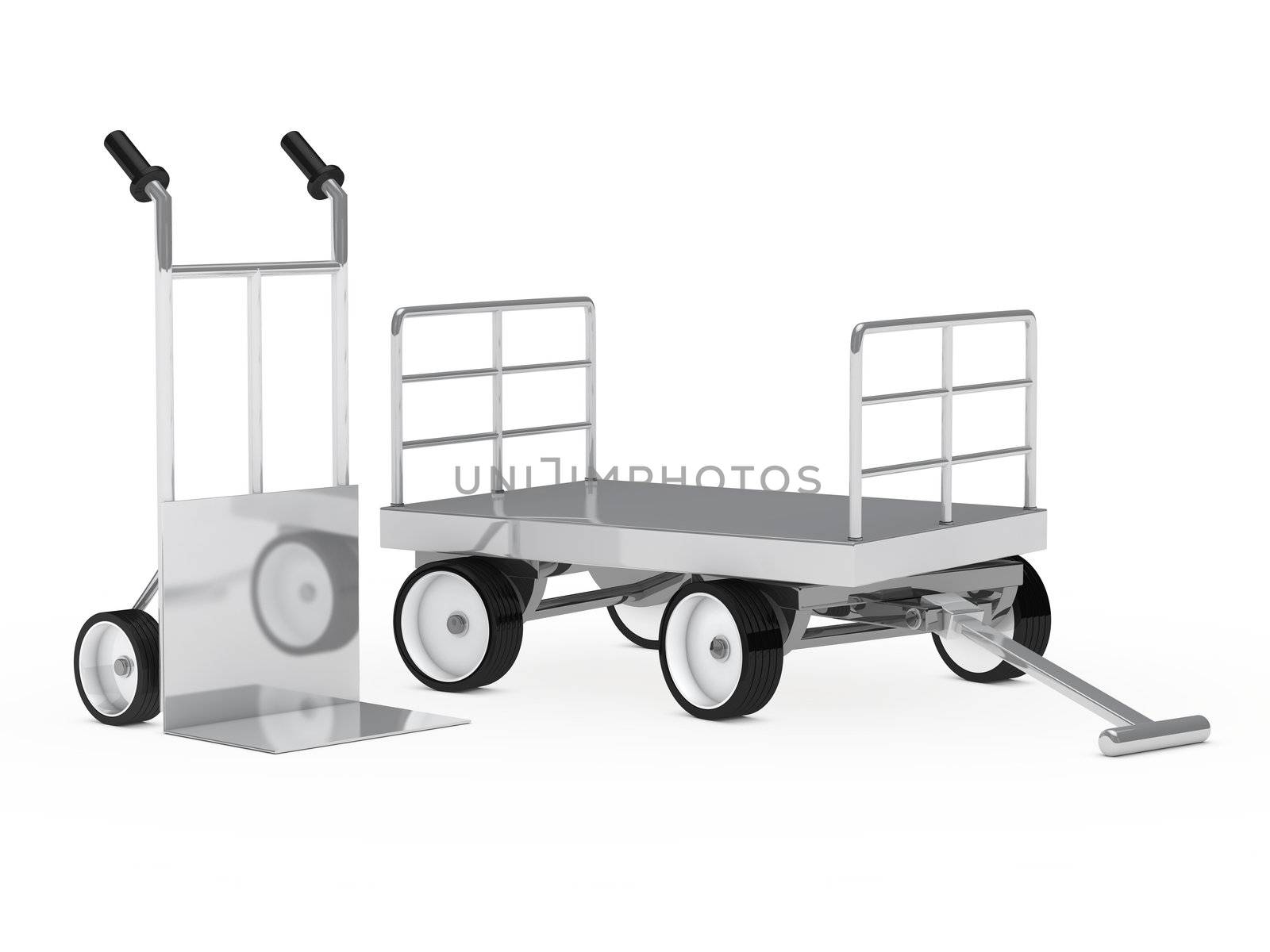 transport package chrome hand truck and trolley