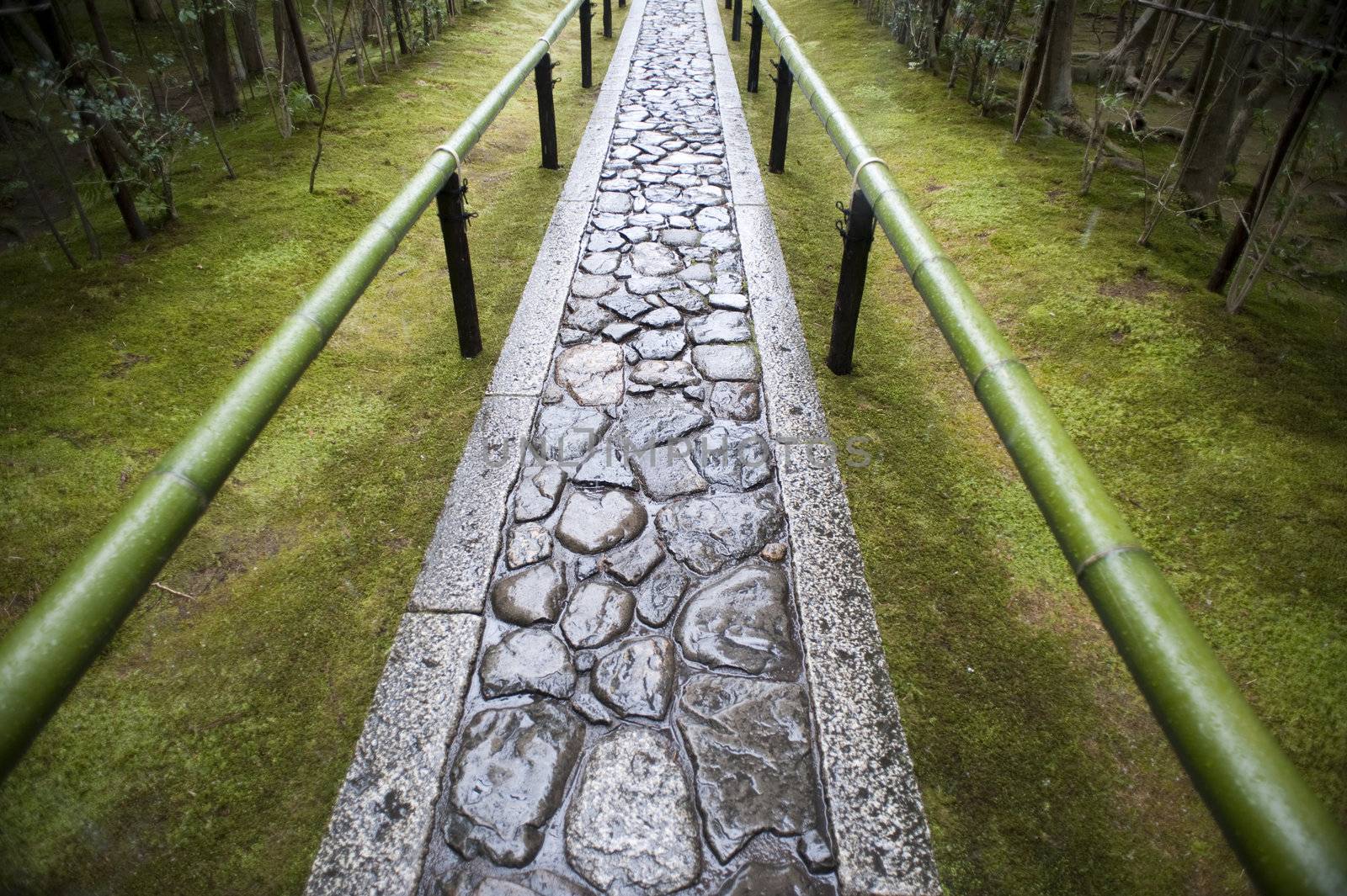 Stone path at Koto-in sub temple of Daitoku-ji in Kyoto, Japan