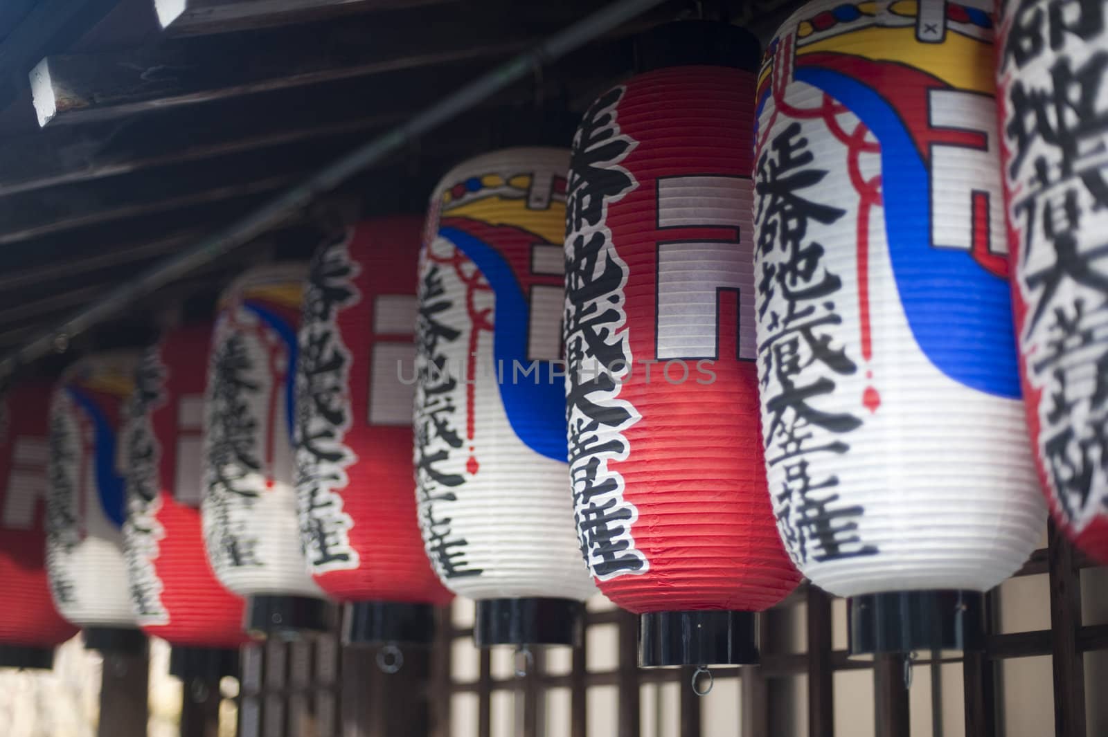 Paper buddhist temple lanterns by stockarch