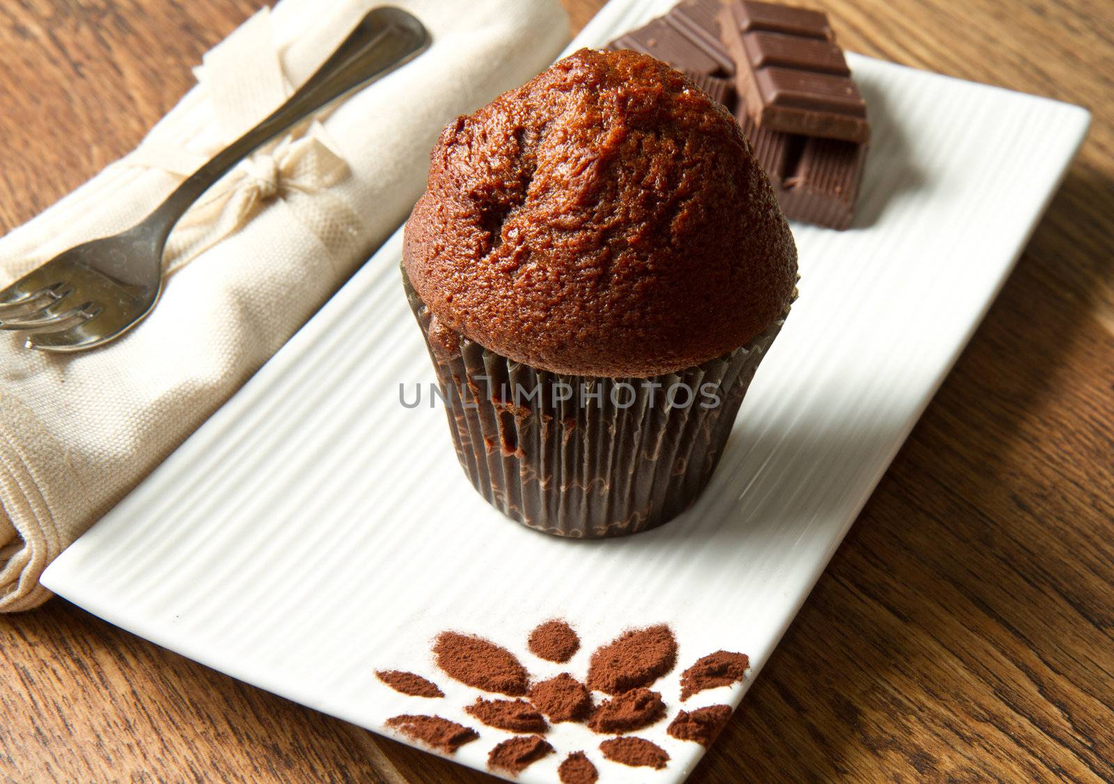Home made chocolate chip muffin 