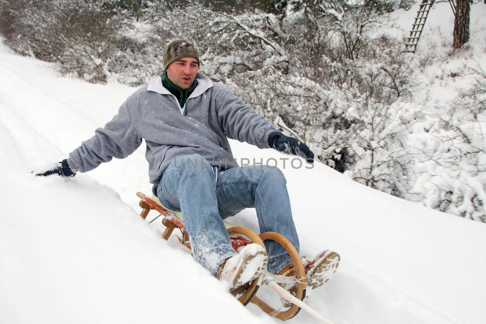 young people have fun in the winter