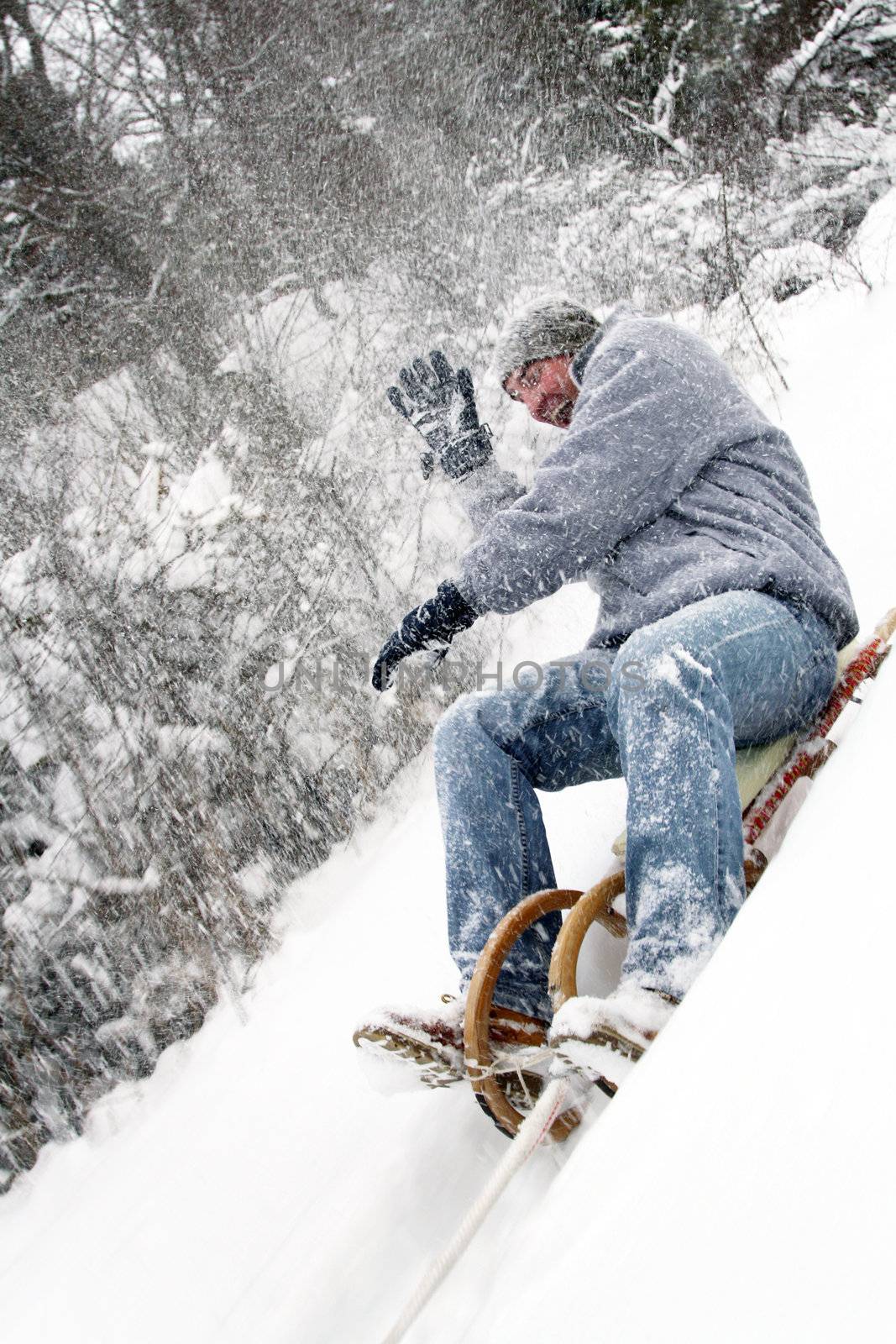 young people have fun in the winter