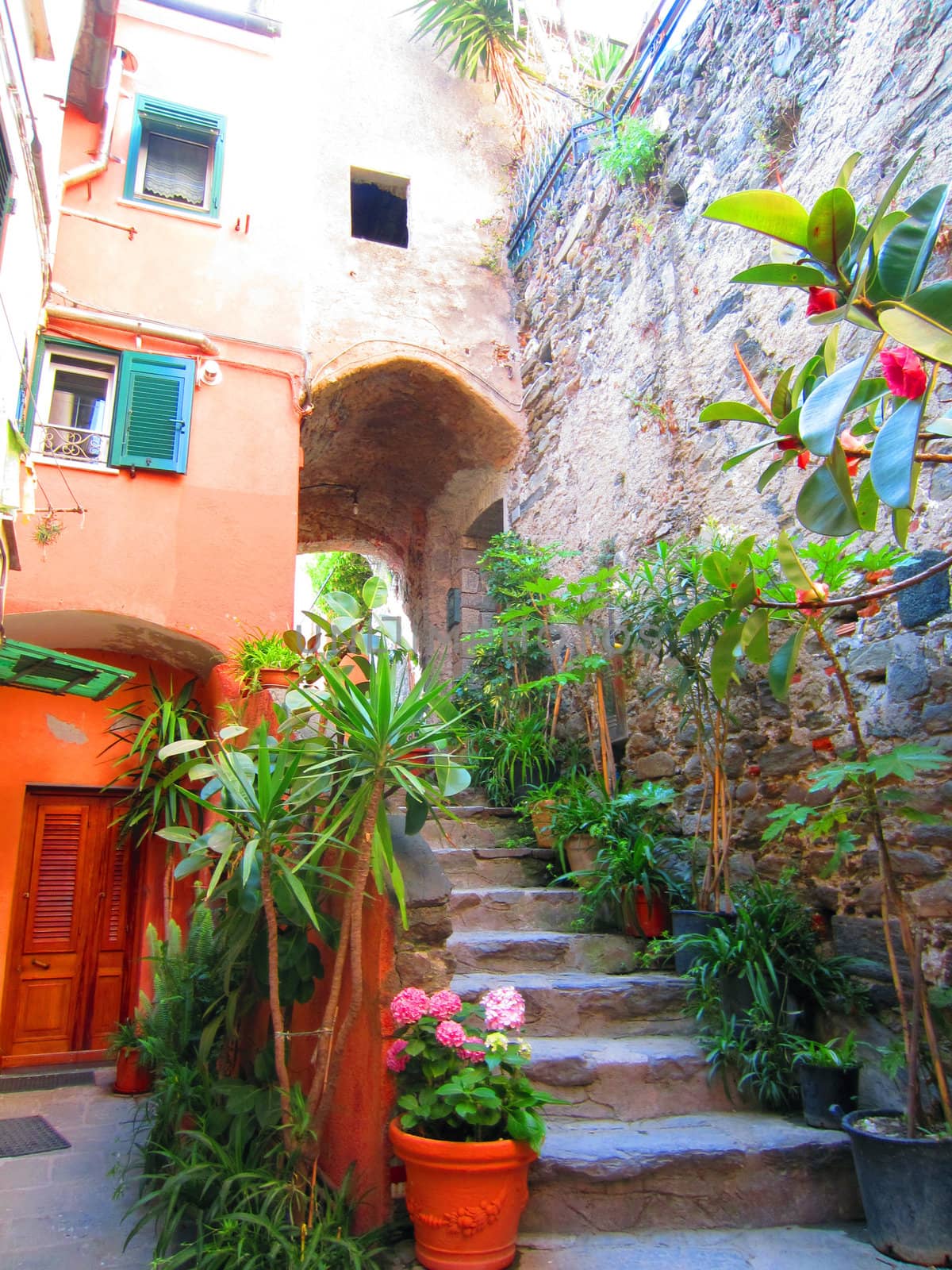 Steps in village on Italian Coast