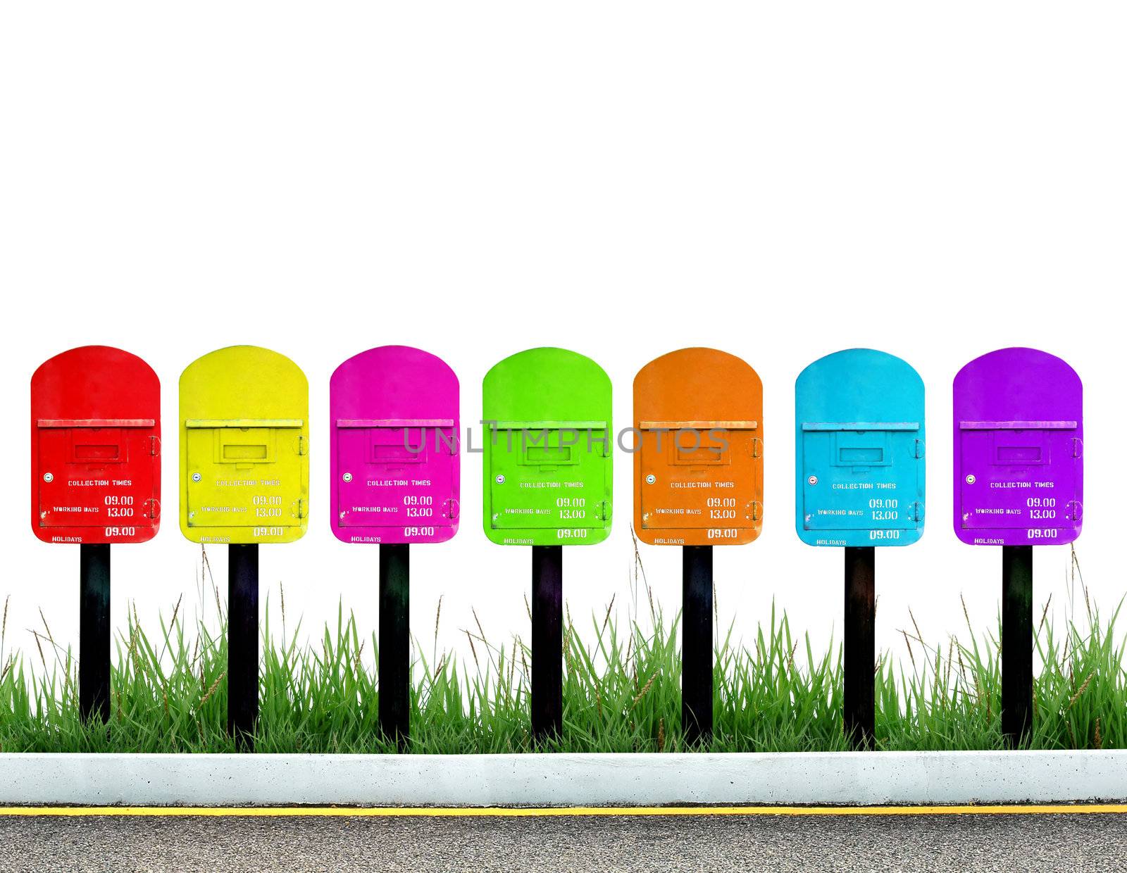 7 color postbox for a week