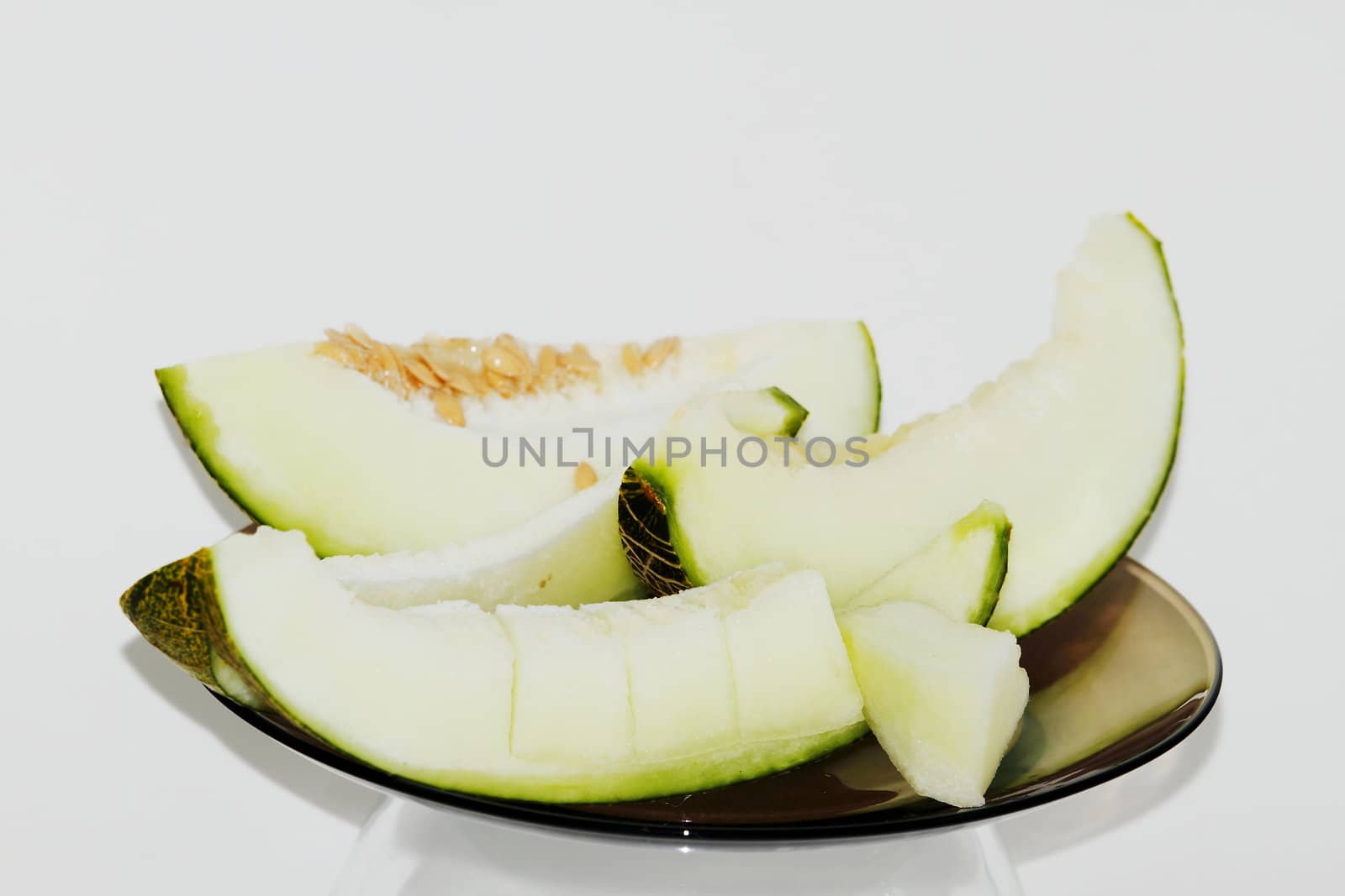 melon  on a white background