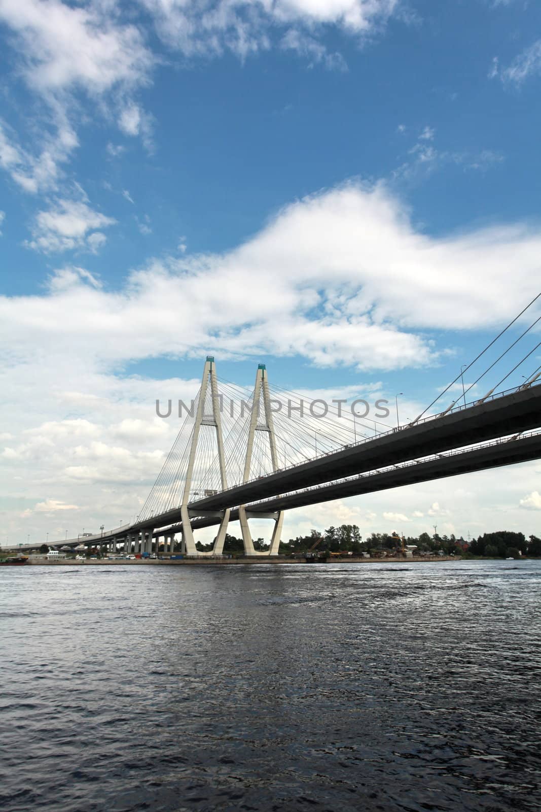 Big Obukhov bridge over the river Neva in St. Petersburg