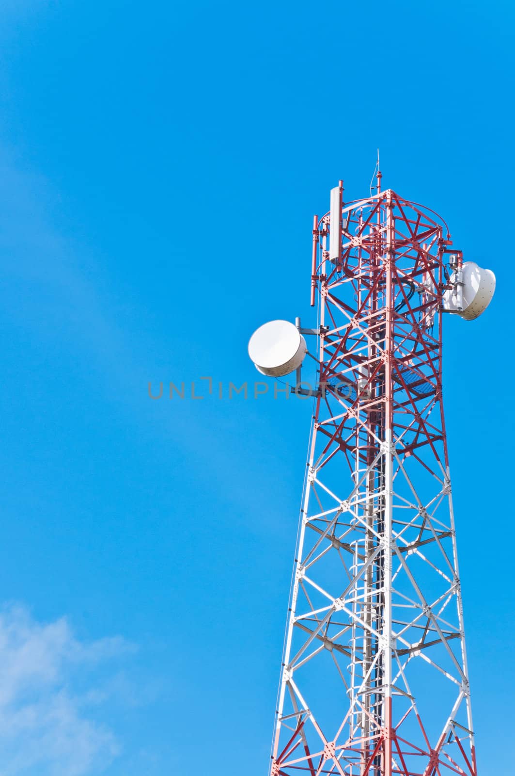 Antenna closeup with blue sky