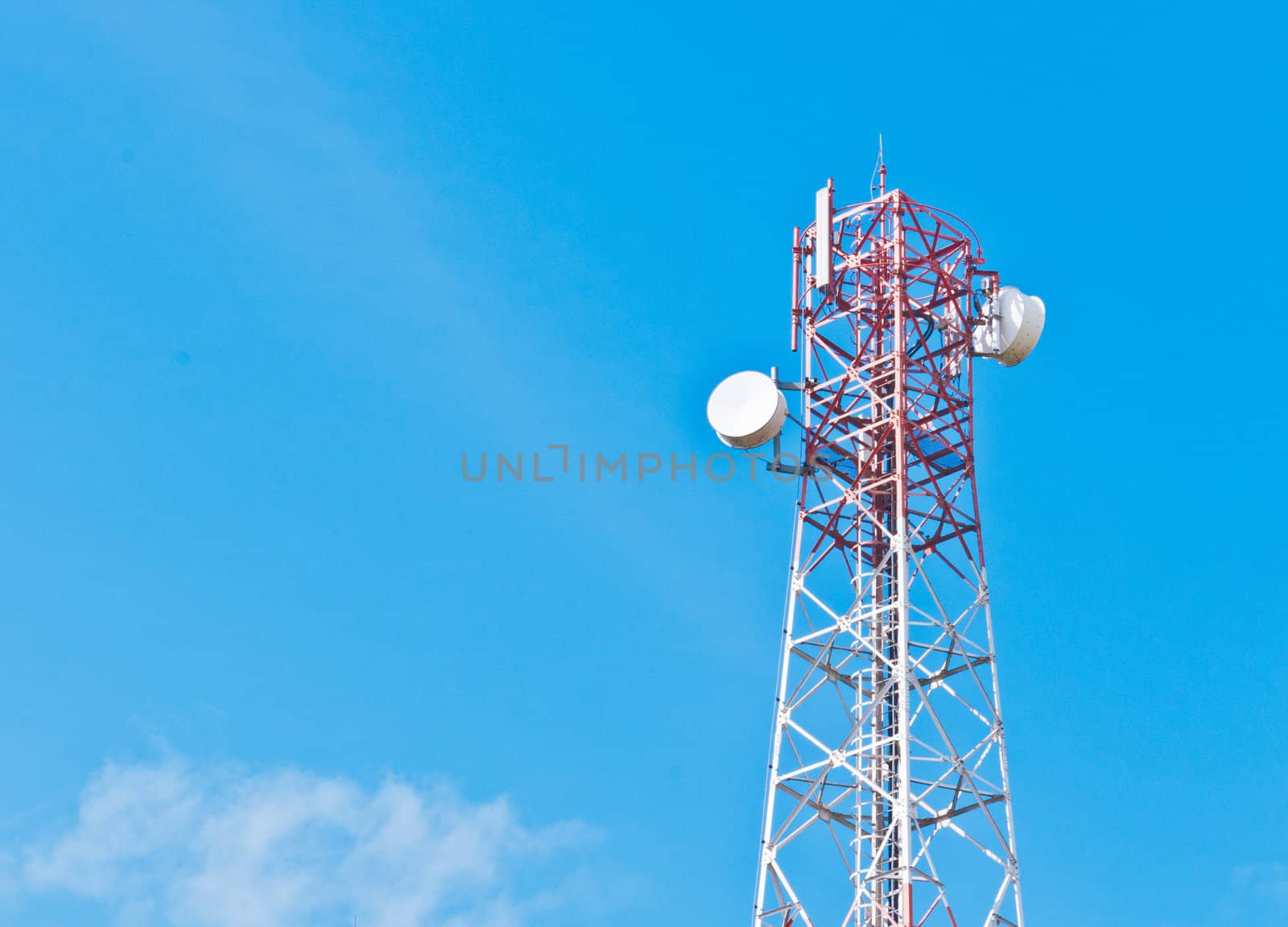 Antenna closeup with blue sky   by sayhmog