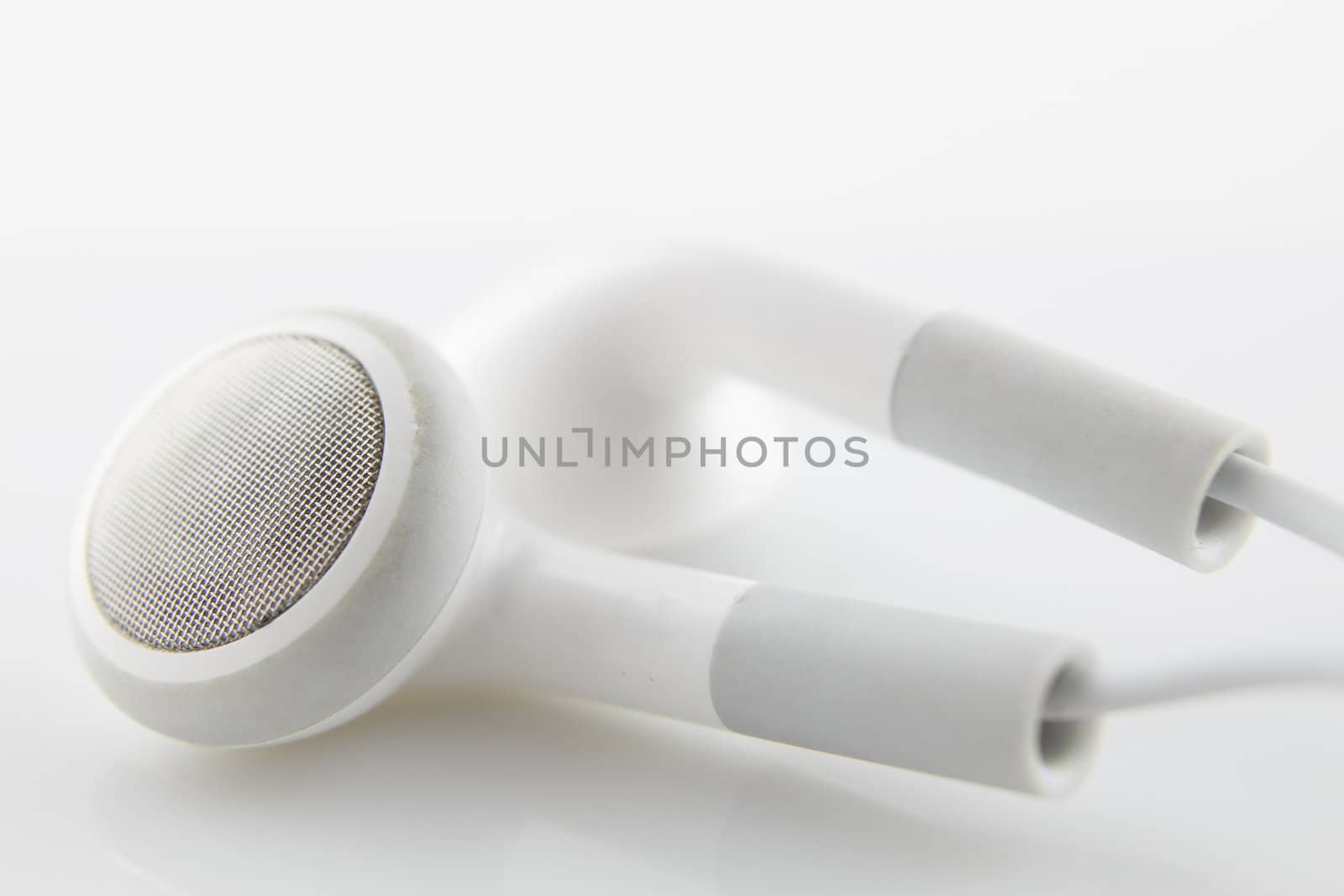 small white earphones