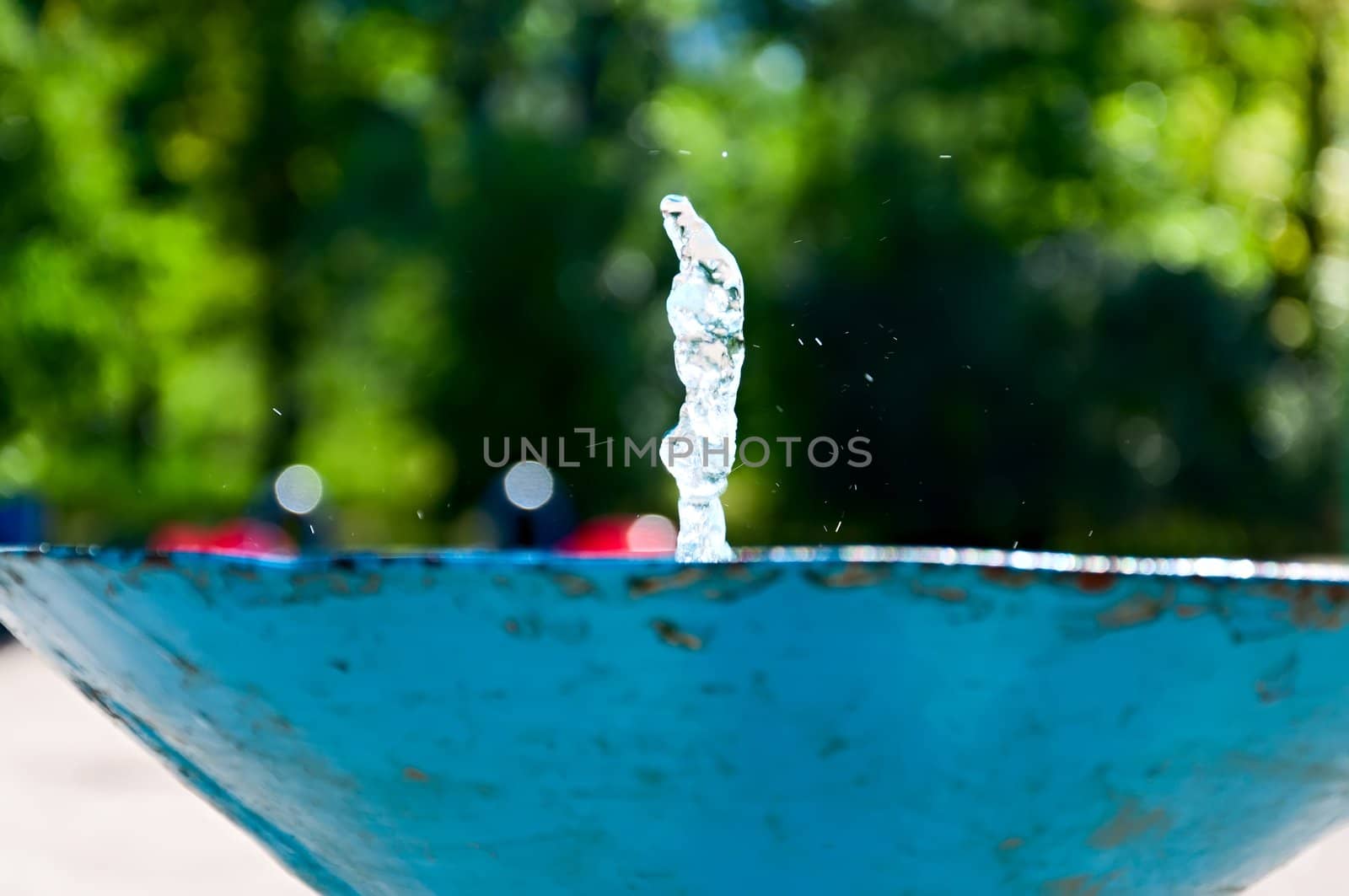 The old Soviet drinking fountain in a city park.