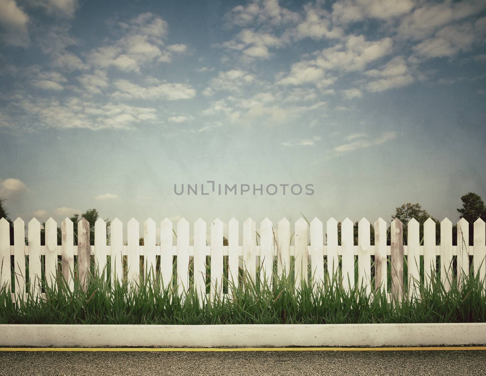 vintage picture of fence 