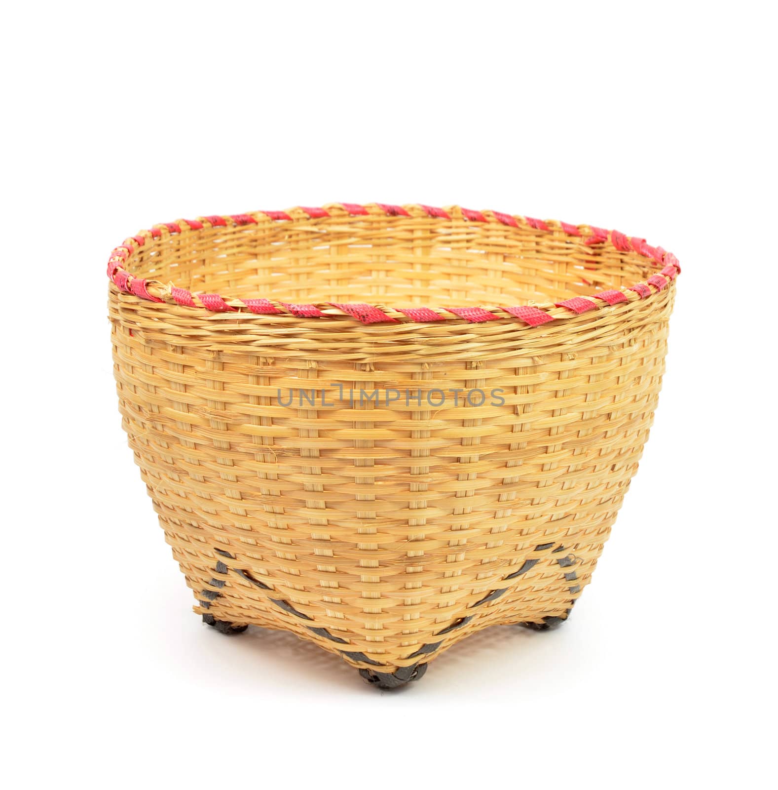 bamboo basket handmade isolated by anankkml