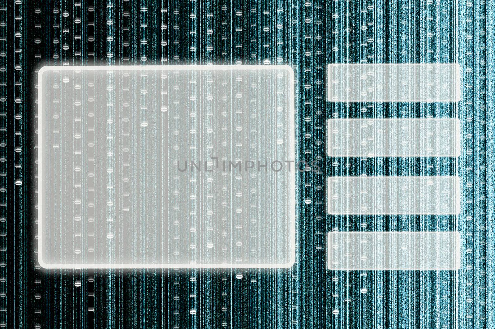  touch screen interface with digital matrix background