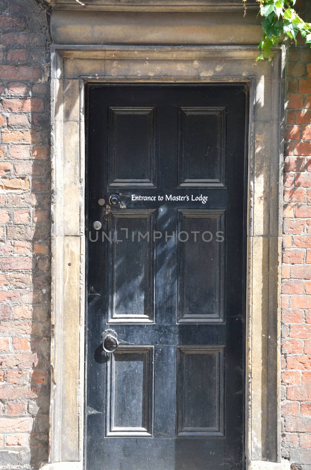 Black Masters lodge door