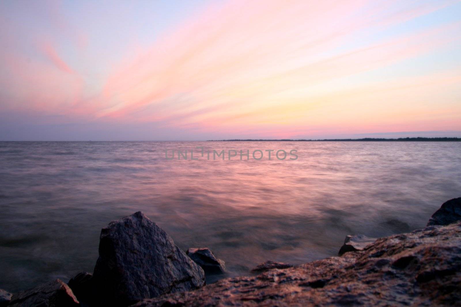 beautiful sea summer morning sunset