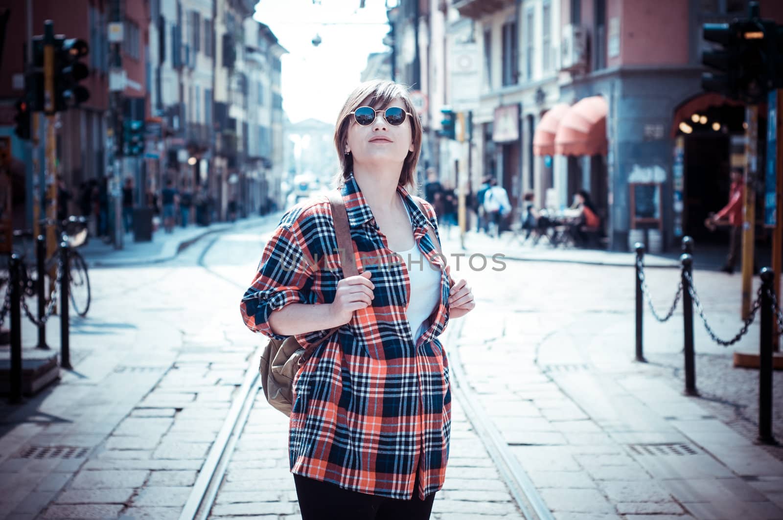 hipster girl in the street