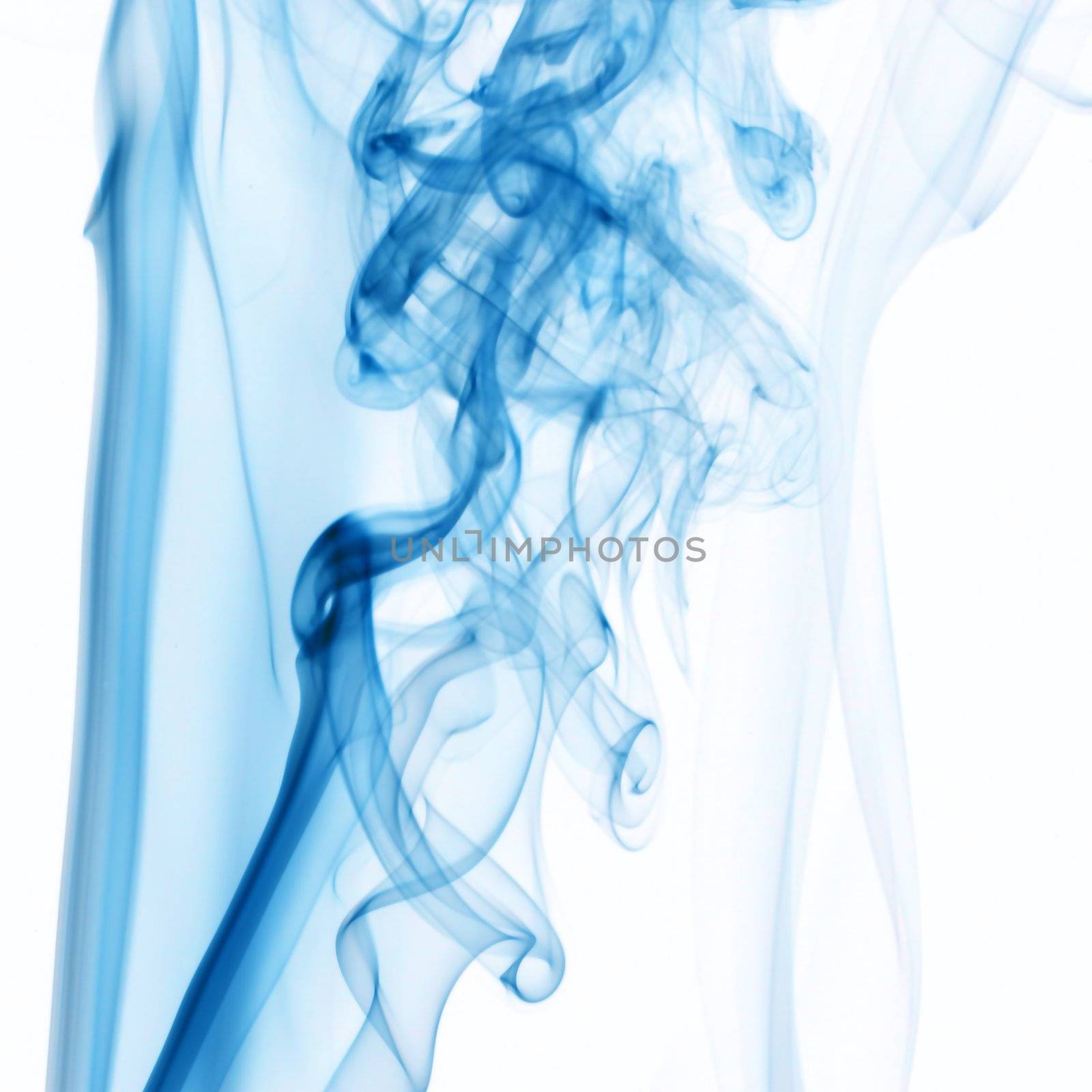 blue smoke abstract background close up