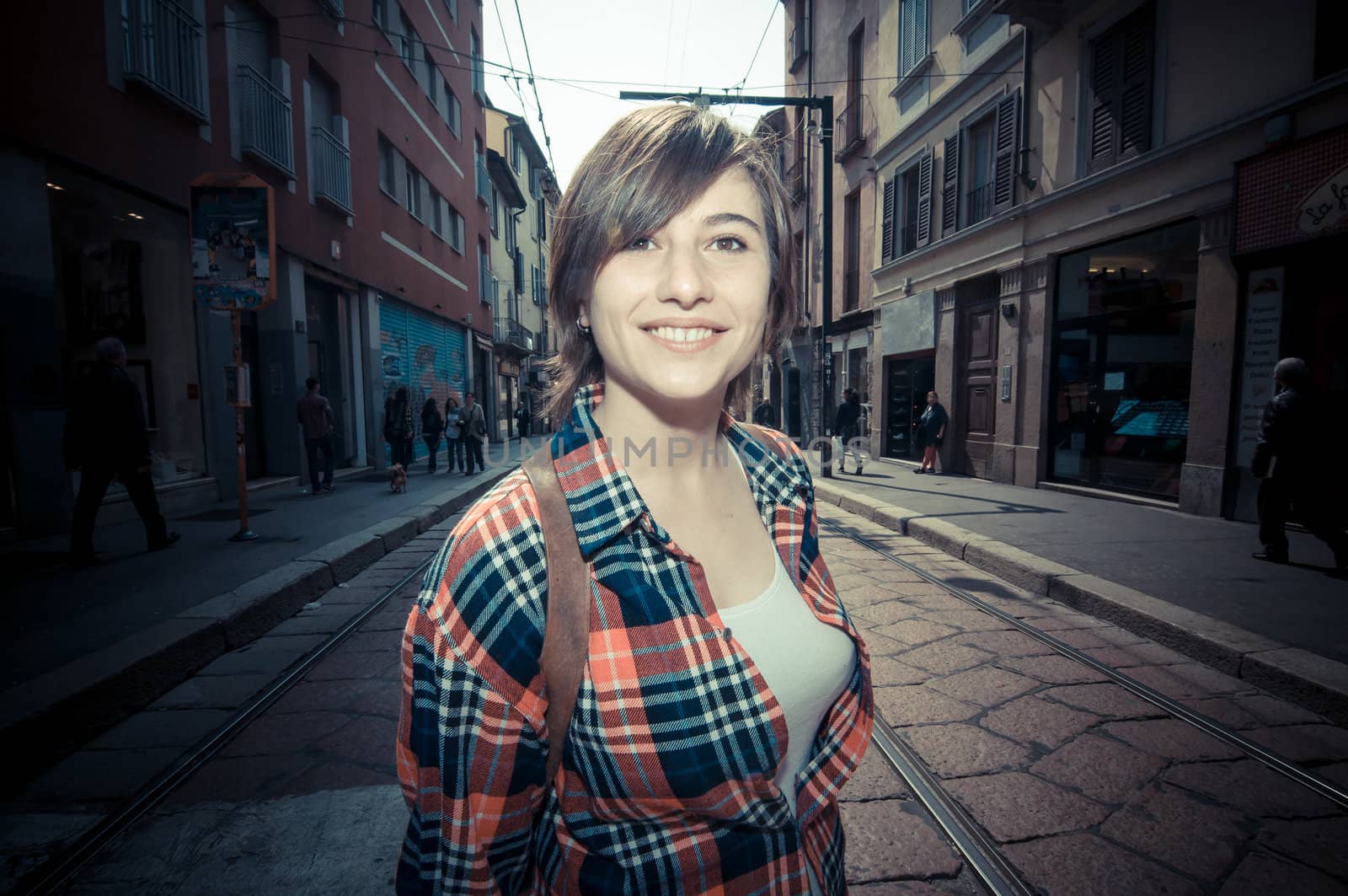 hipster girl in the street