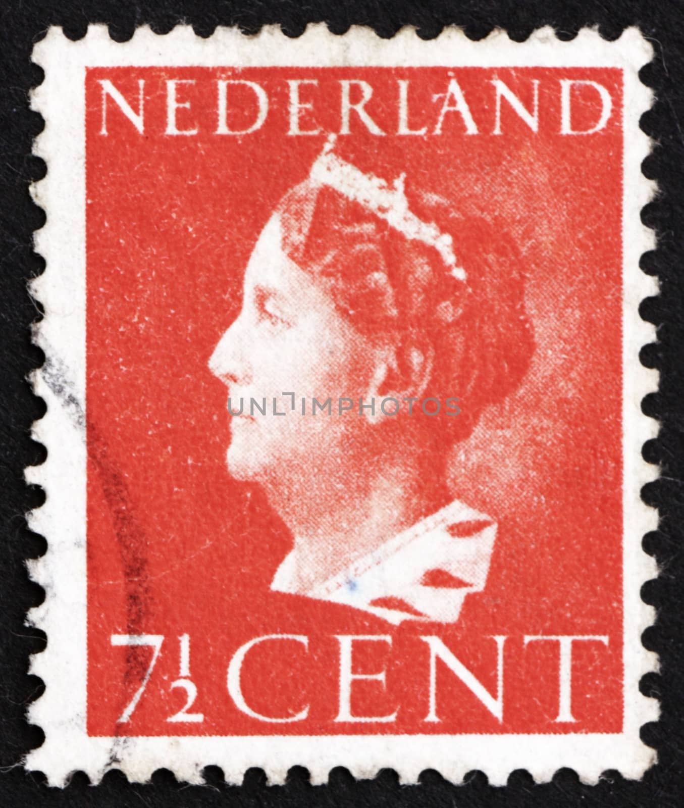 NETHERLANDS - CIRCA 1940: a stamp printed in the Netherlands shows Queen Wilhelmina, circa 1940