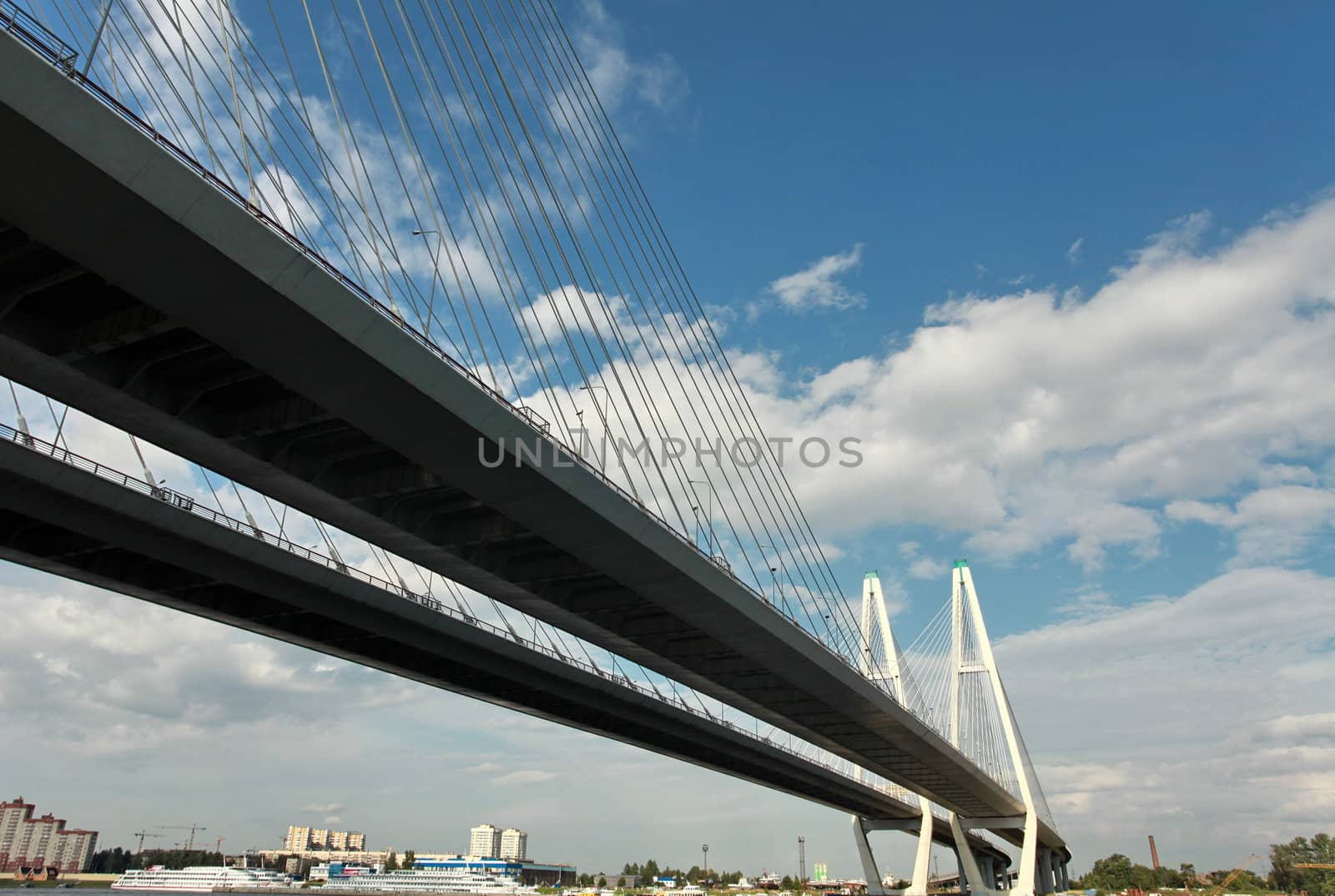 Big Obukhov bridge over the river Neva in St. Petersburg