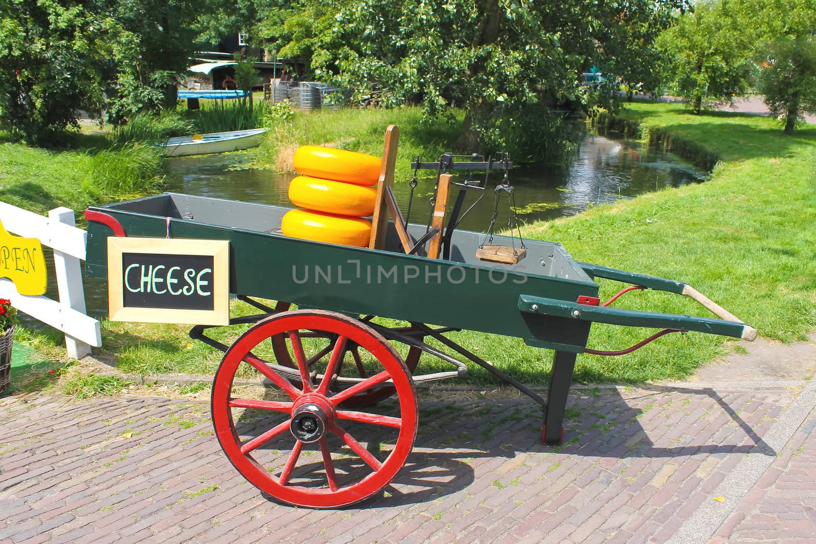 Cheese cart on the island of Marken. Netherlands