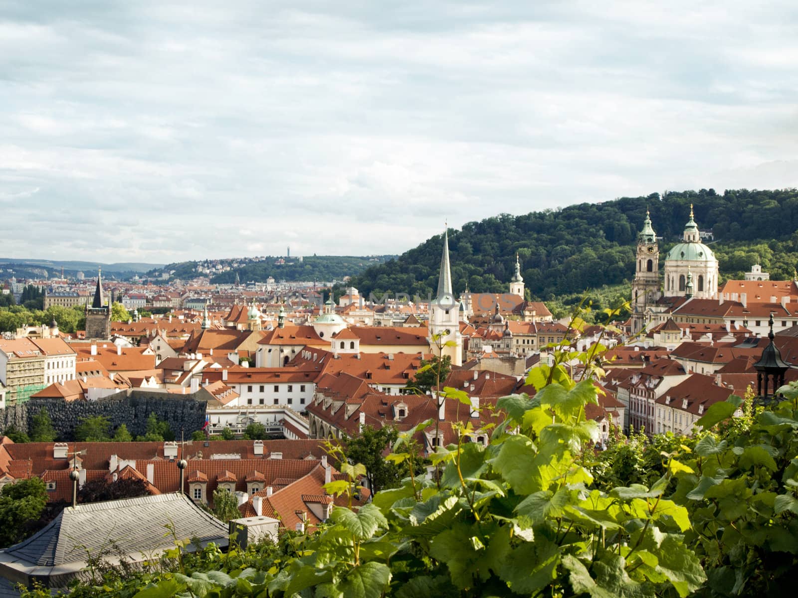 Panoramic view of the Prague, summer 2012
