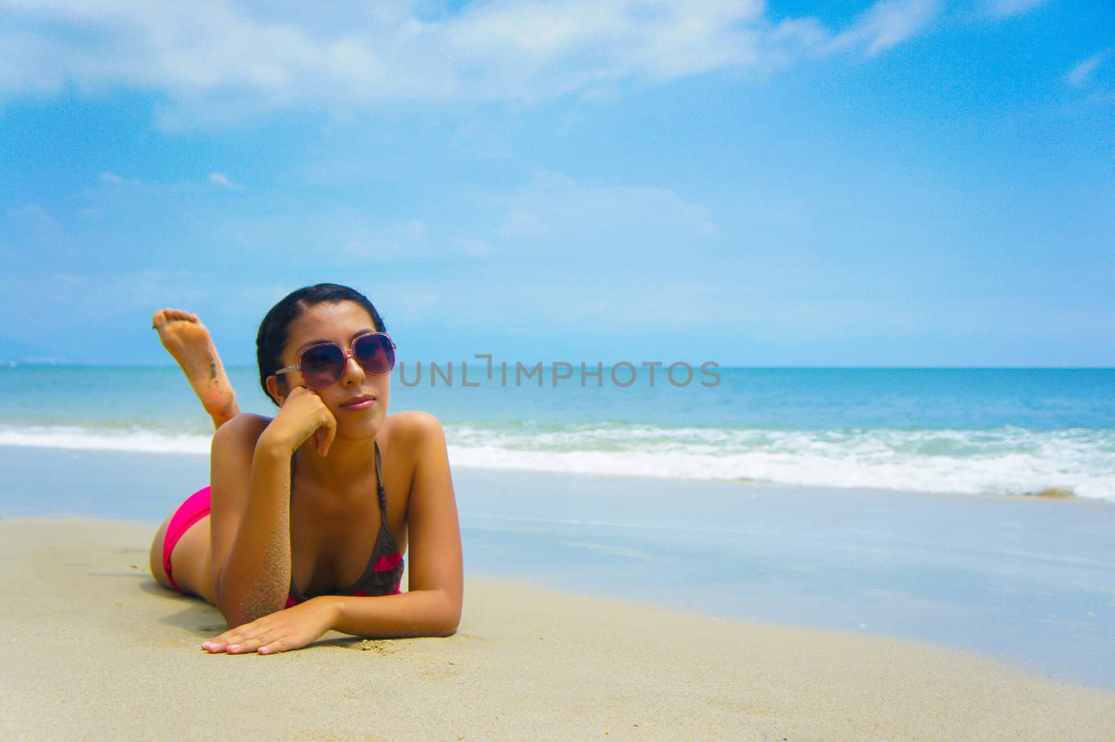 Woman Sun Tanning by kbuntu