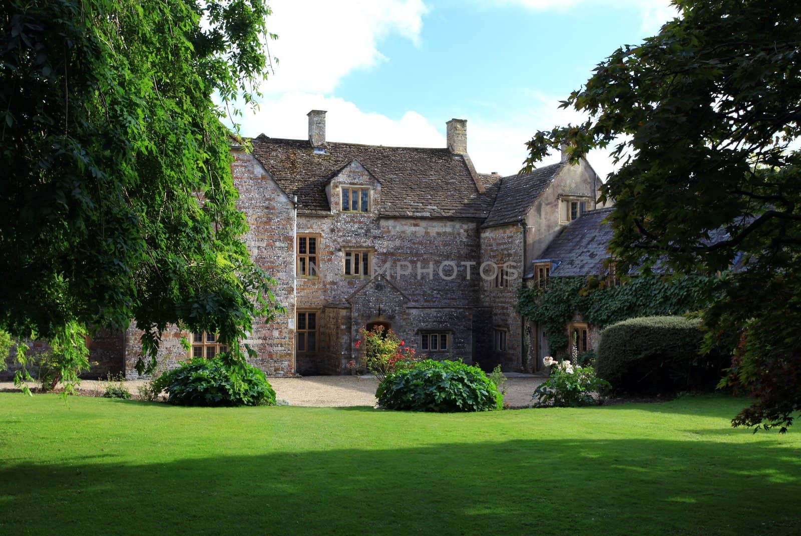 England traditional manor house in Cerne Abbas Dorset English countryside