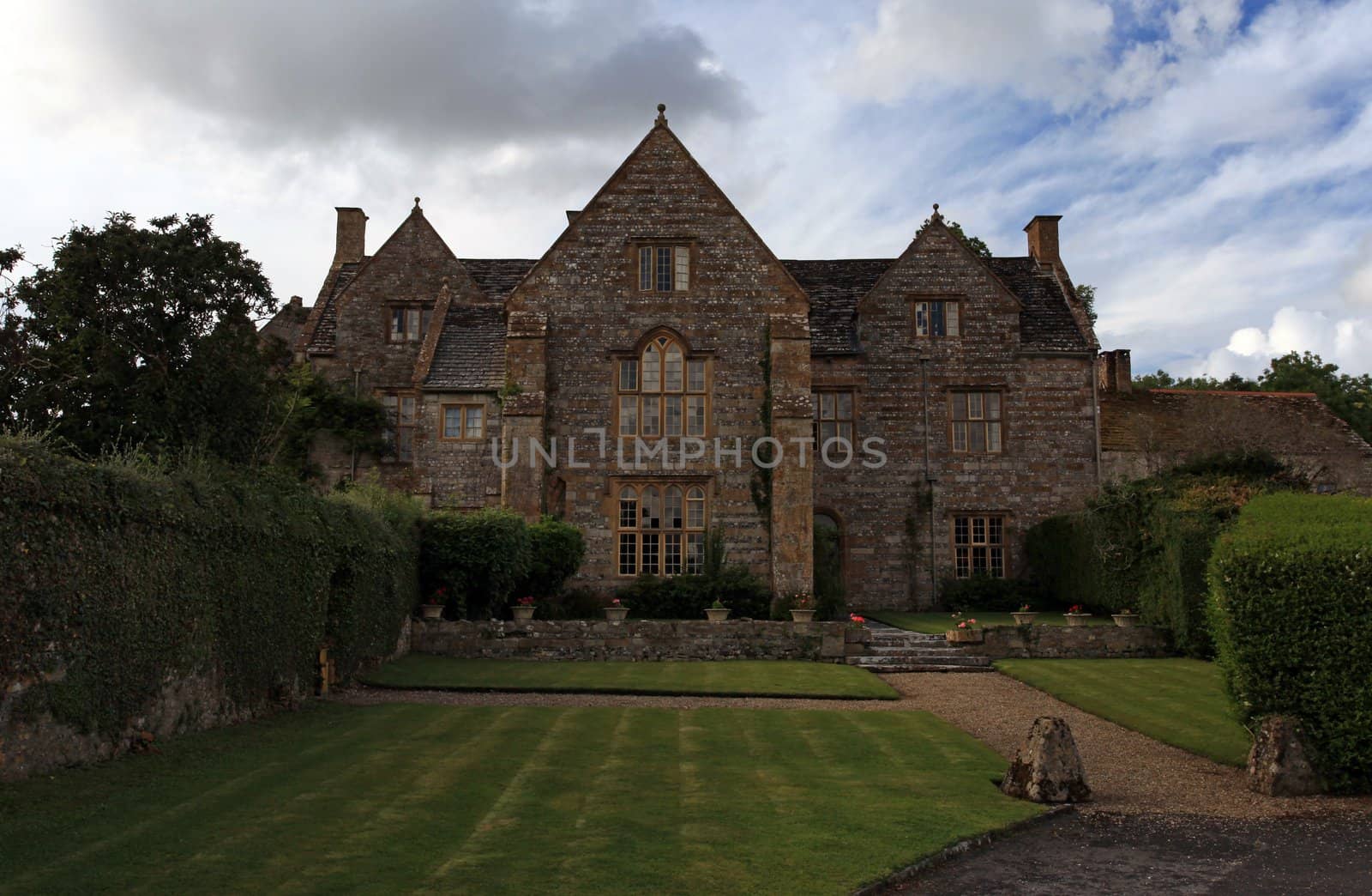 England traditional manor house in Cerne Abbas Dorset English countryside