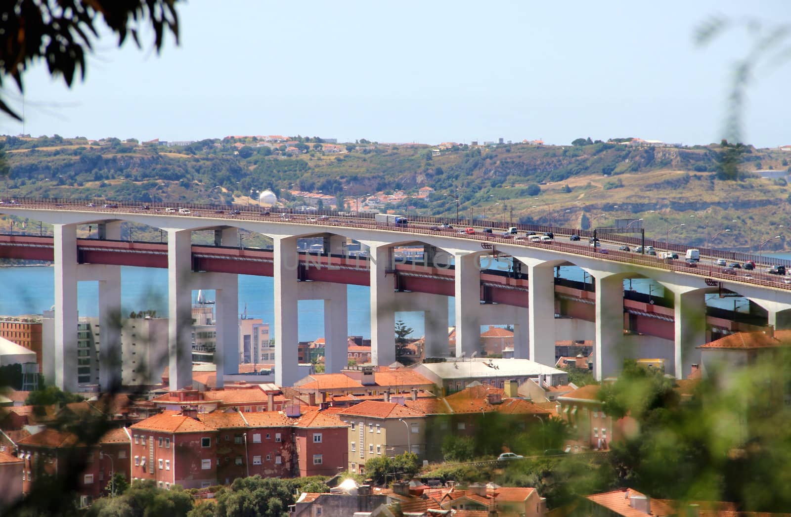 Lisbon, Portugal, 25th of April Bridge panorama
