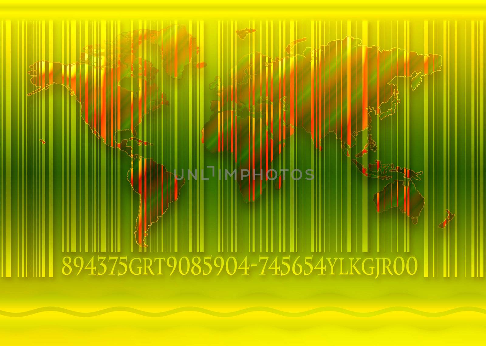 the world with a bar code by richter1910
