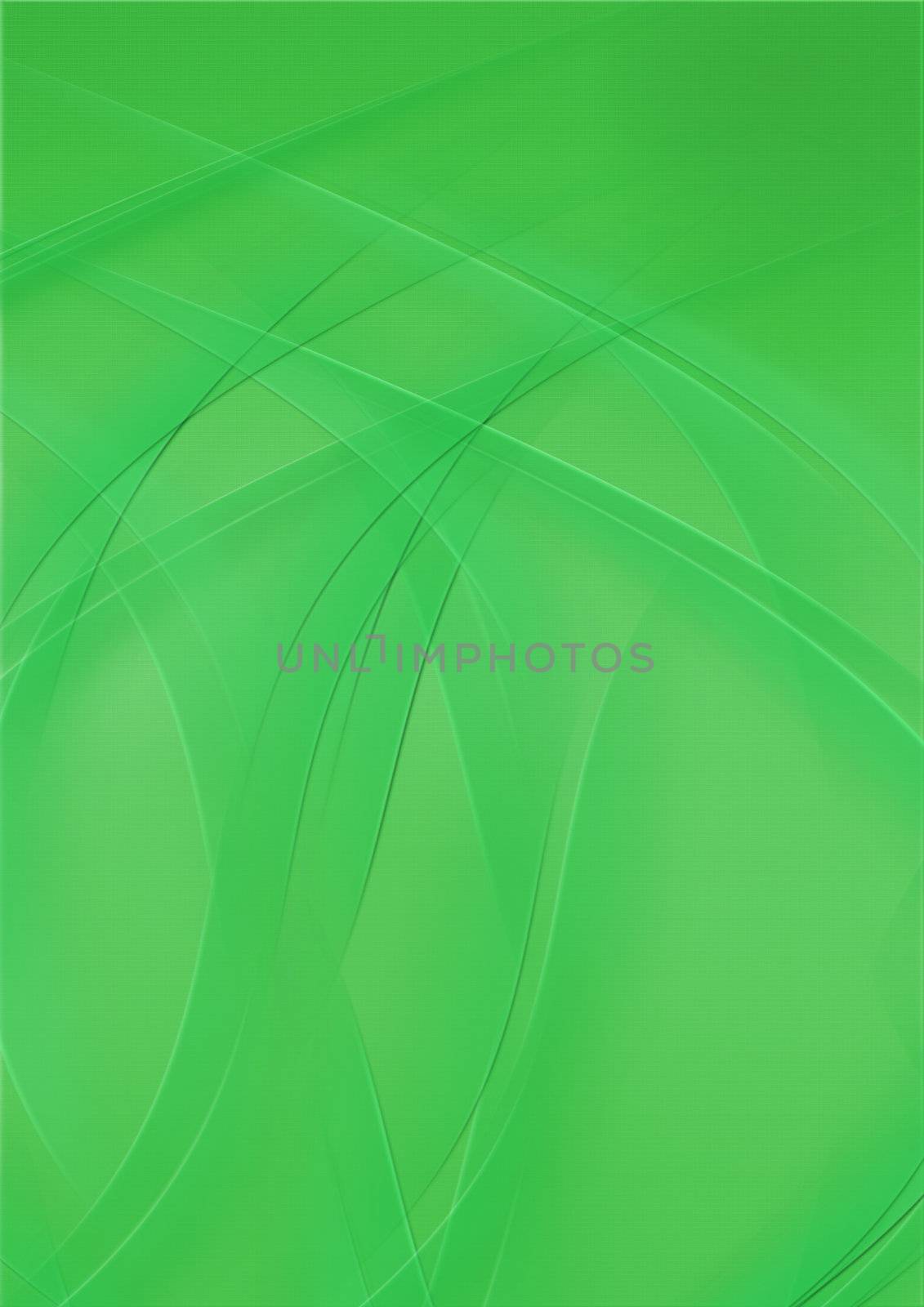 simple abstract background of green curve lines