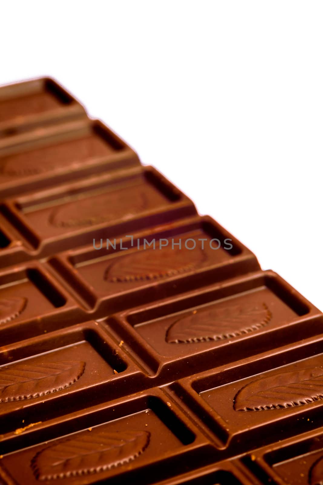 A composition of chocolate bars  ready to eat