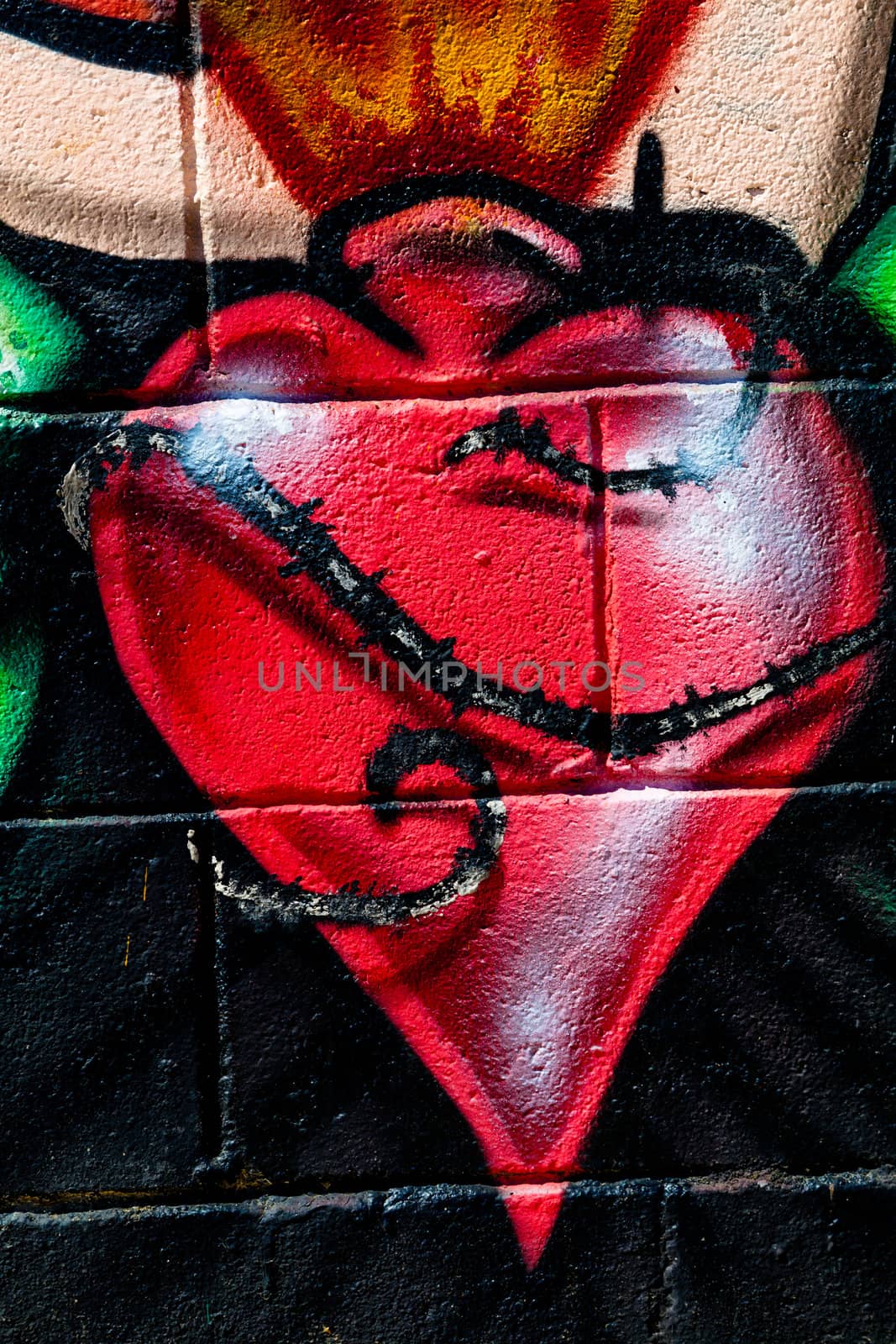 PUERTO REAL, CADIZ, SPAIN-JUL 15: Graffiti of unidentified artist on the first tournament of Graffiti of Puerto Real on Jul 15, 2011, in Puerto Real,  Spain