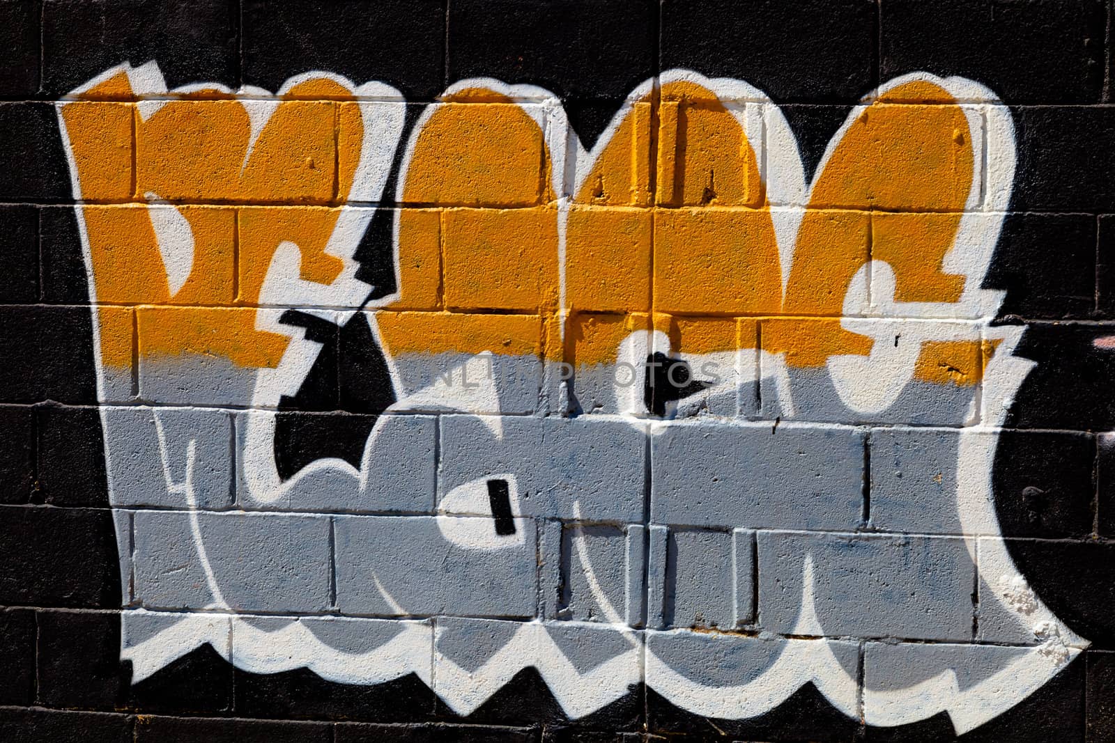 PUERTO REAL, CADIZ, SPAIN-JUL 15: Graffiti of unidentified artist on the first tournament of Graffiti of Puerto Real on Jul 15, 2011, in Puerto Real,  Spain