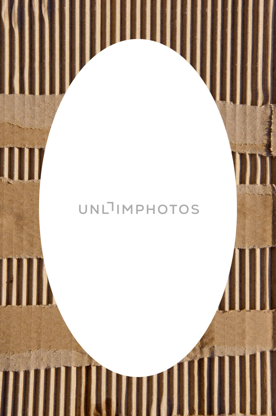 Packing box wall and white oval in center by sauletas
