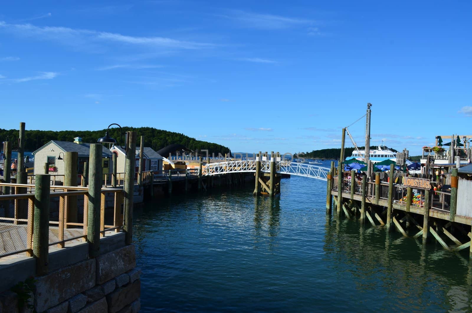 Along the docks at Bar Harbor Maine