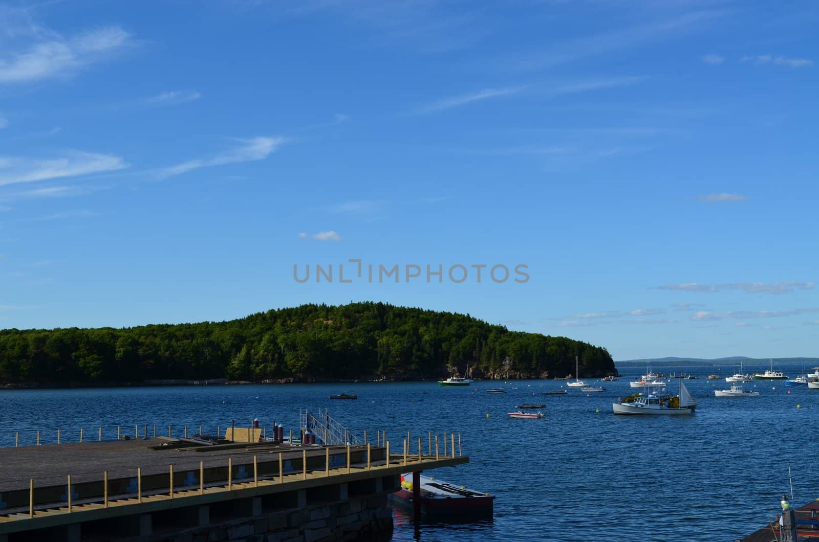 View of the bay at Bar Harbor Maine