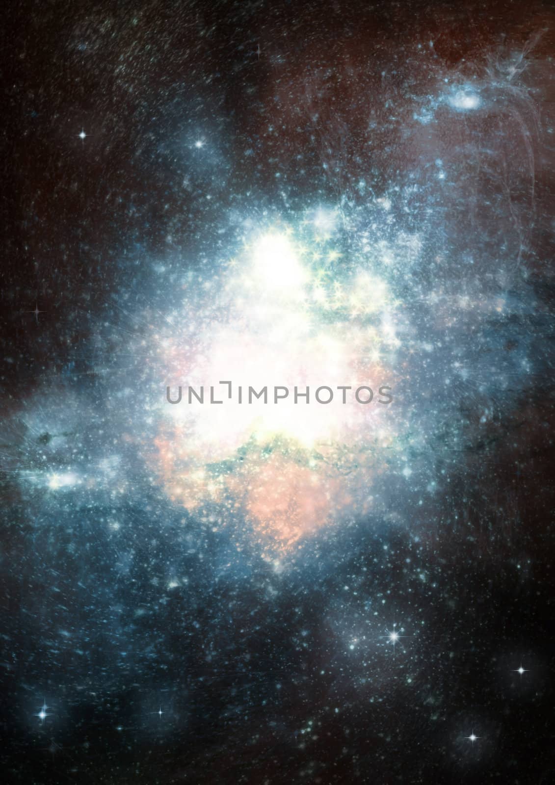 Far space being shone nebula as abstract background