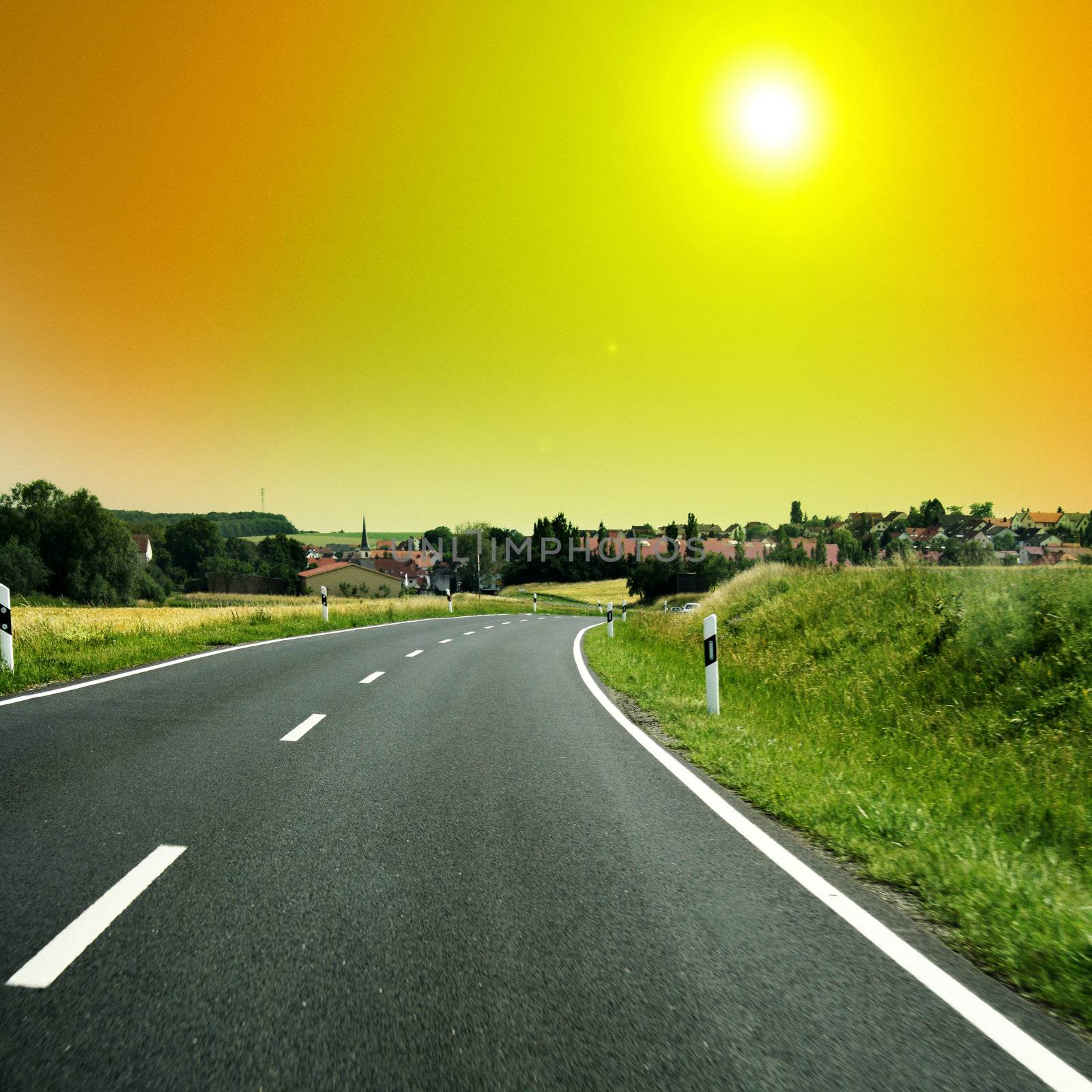 nice long and wide roads for car drivers