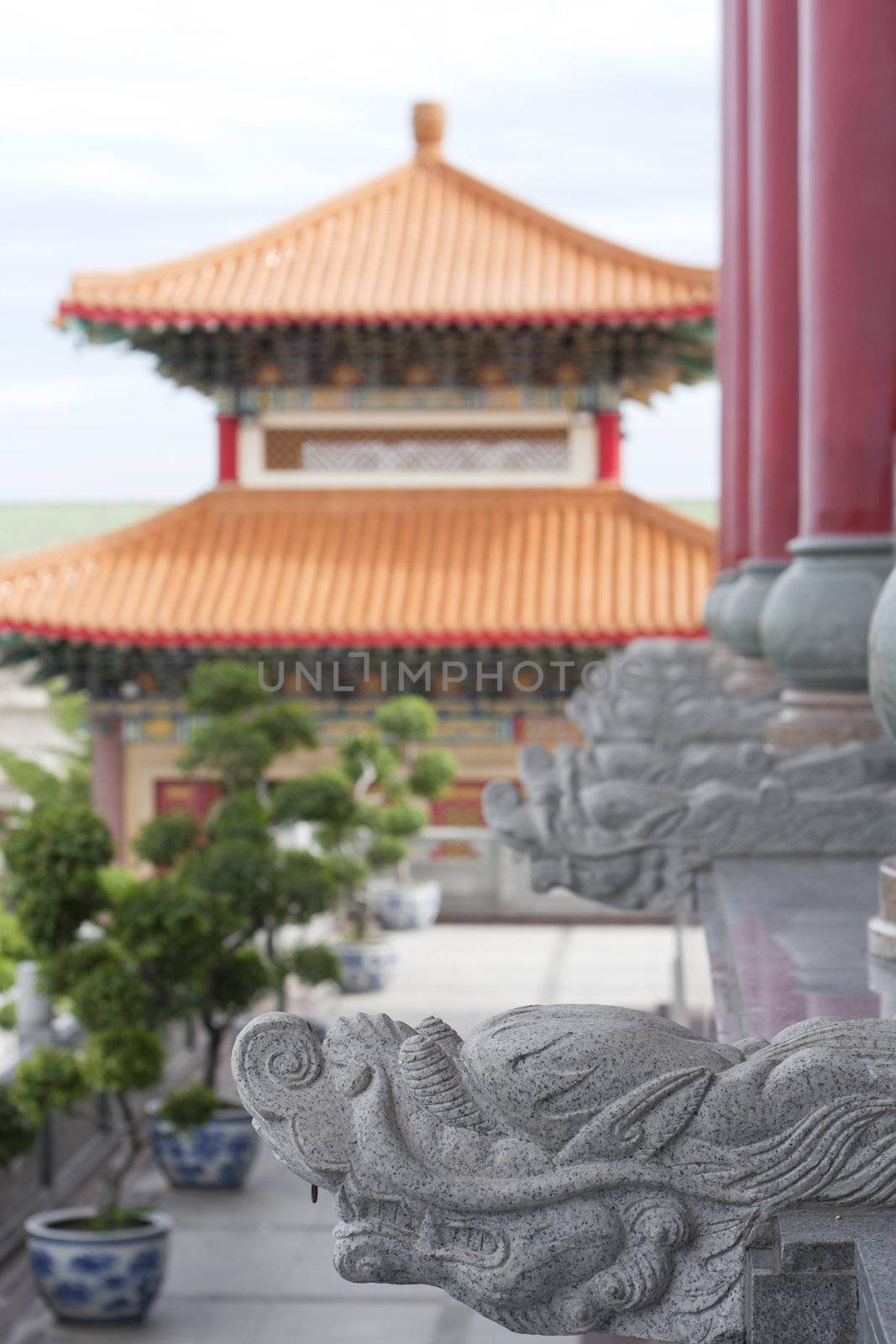 decorating the chinese style. The decor is colorful.