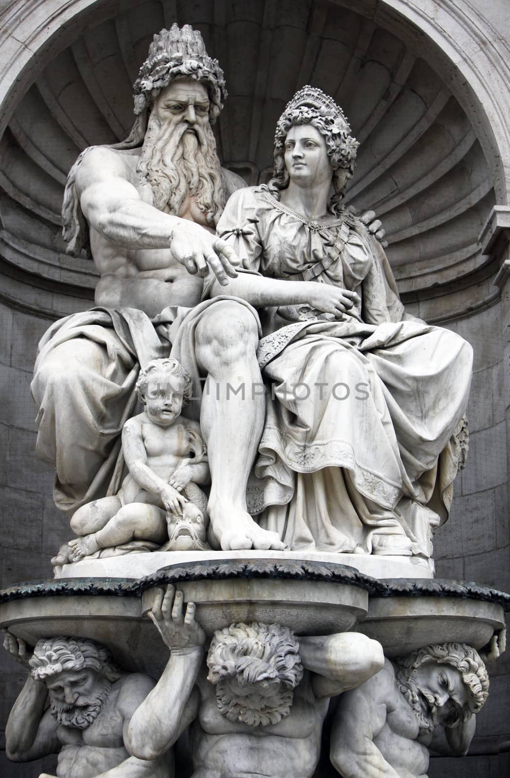 Vienna, Austria - Neptune Fountain by atlas