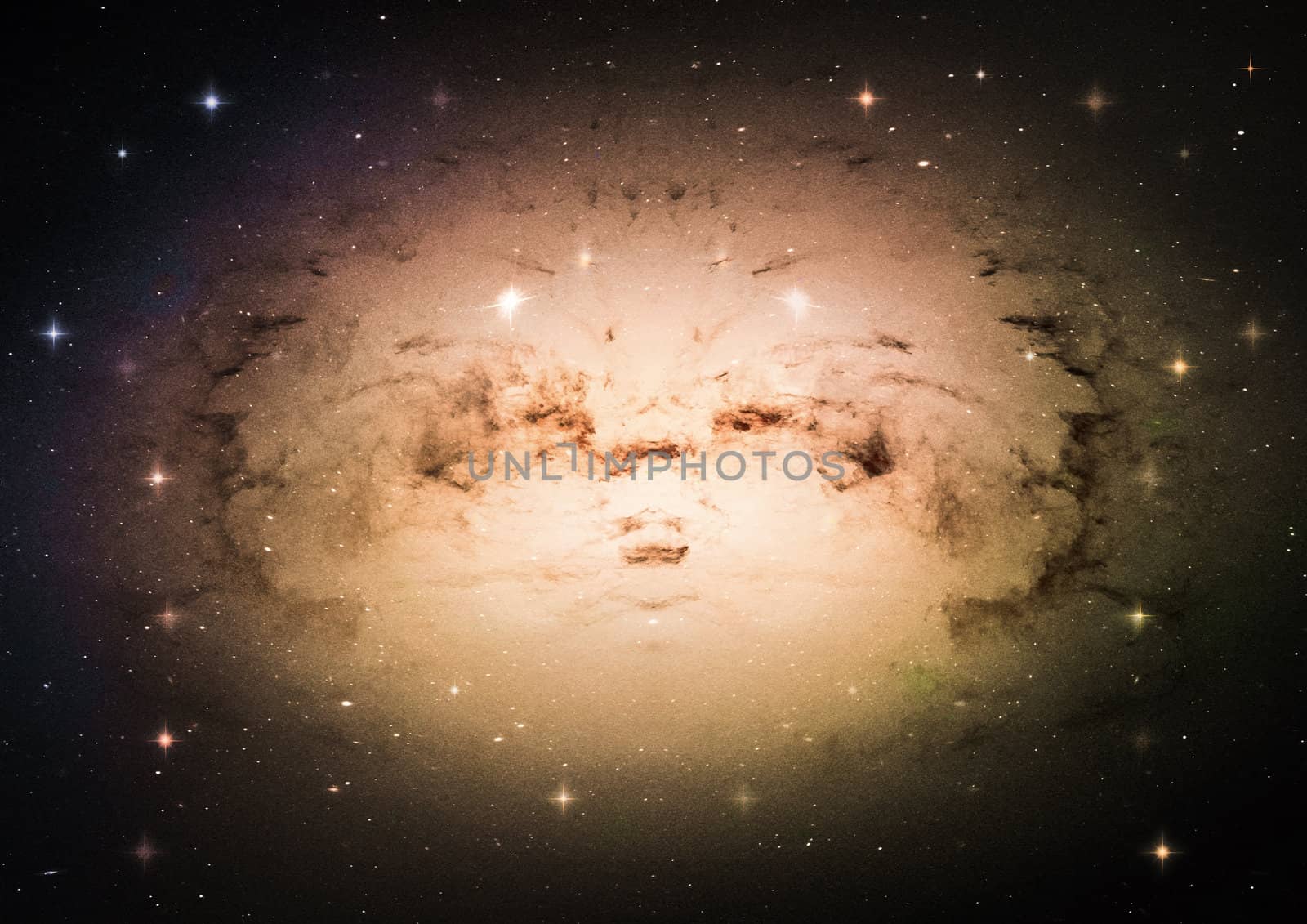 Far space being shone nebula as abstract background