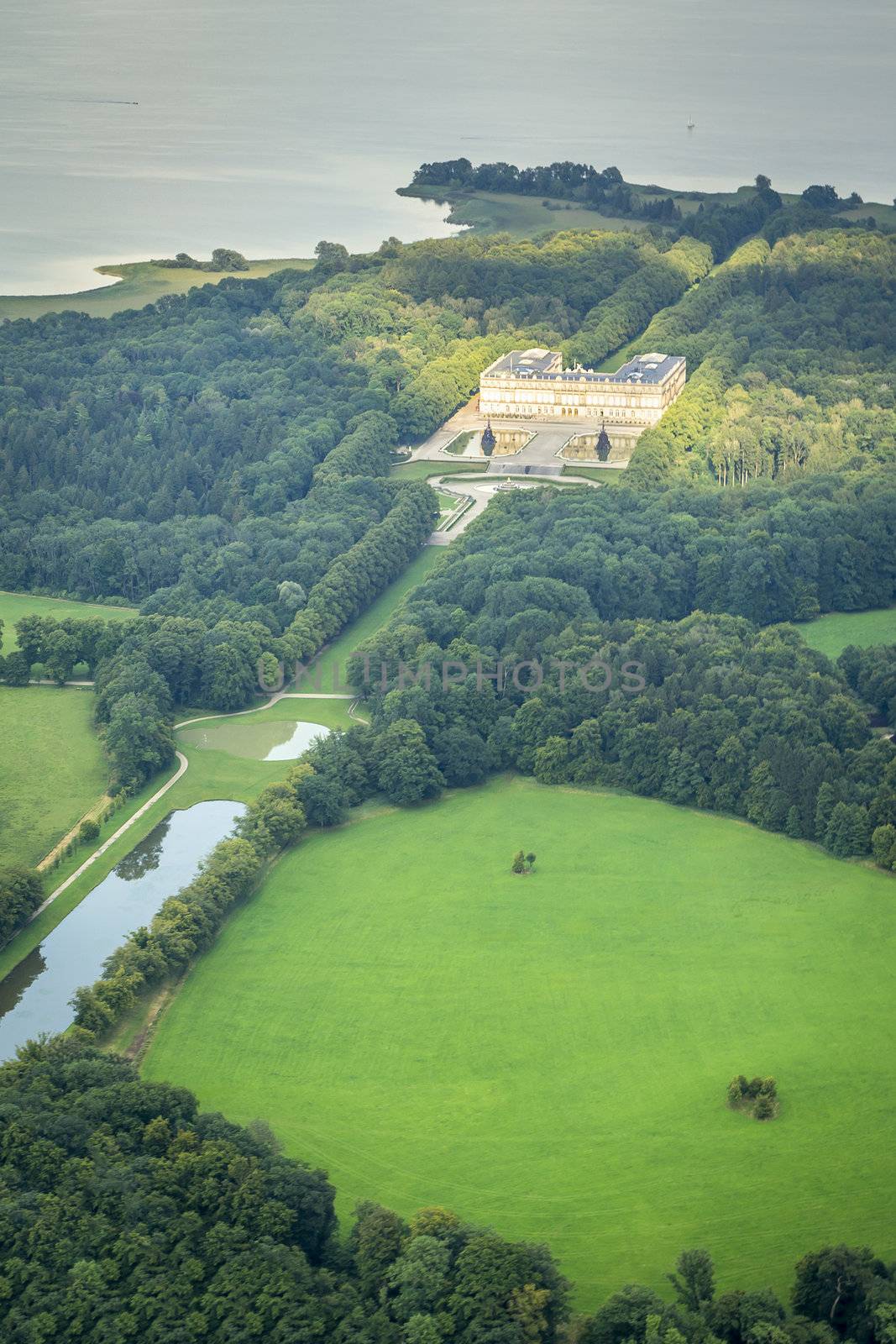 An image of a flight over Herrenchiemsee