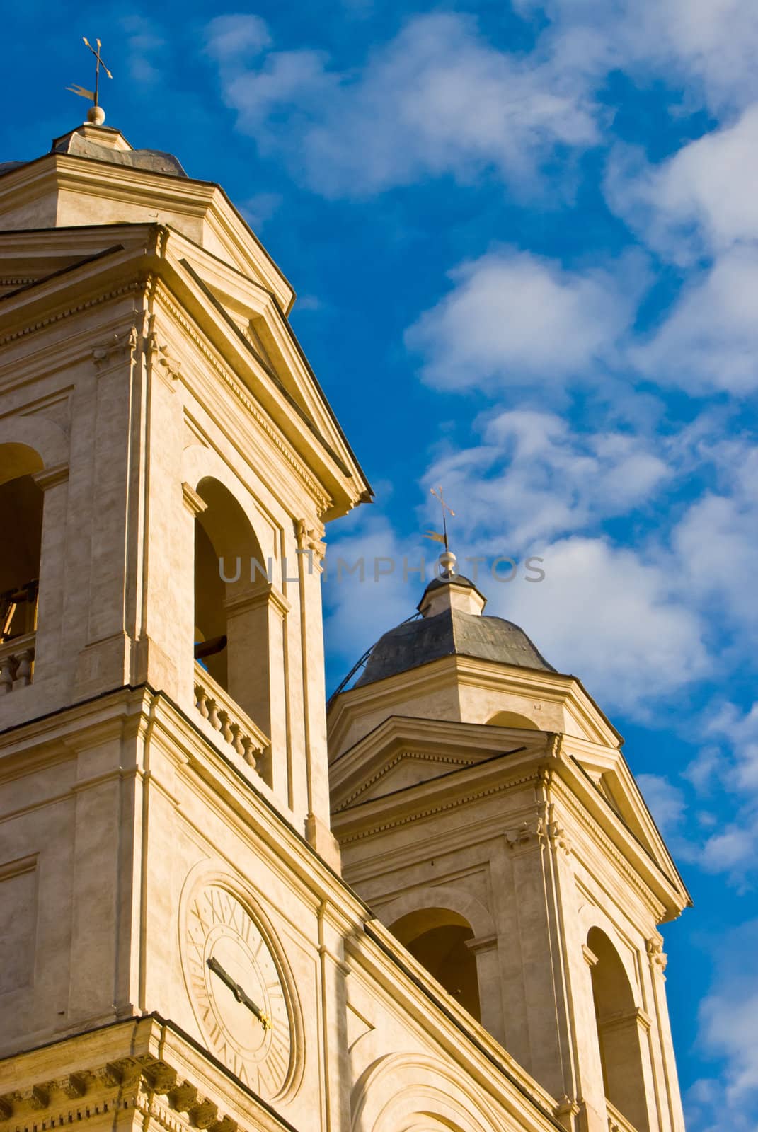 detail of the church SS Trinita dei Monti in Rome